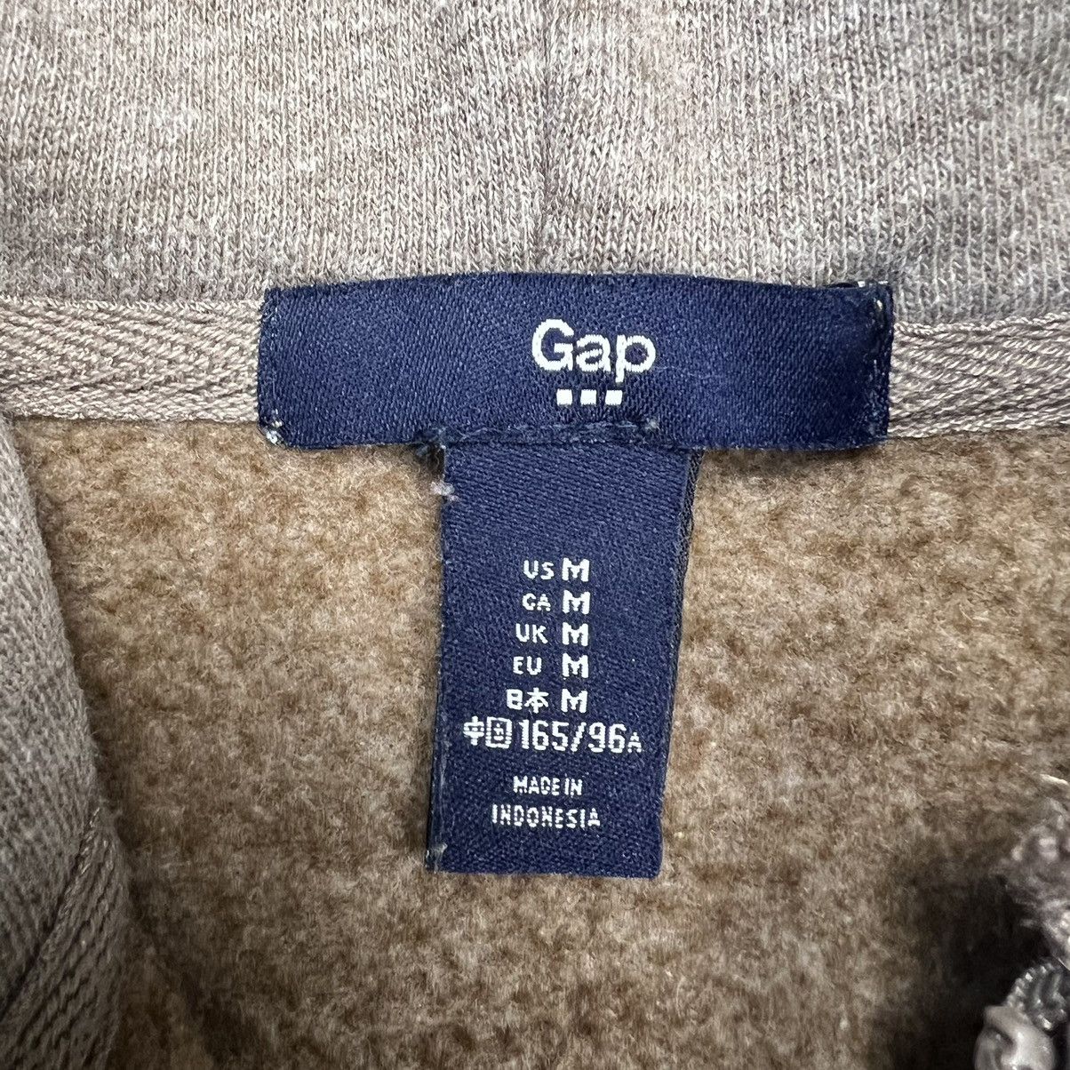 Gap Gap Hoodie Medium Brown Spell Out Full Zip Hooded Sweatshirt Size M / US 6-8 / IT 42-44 - 6 Thumbnail
