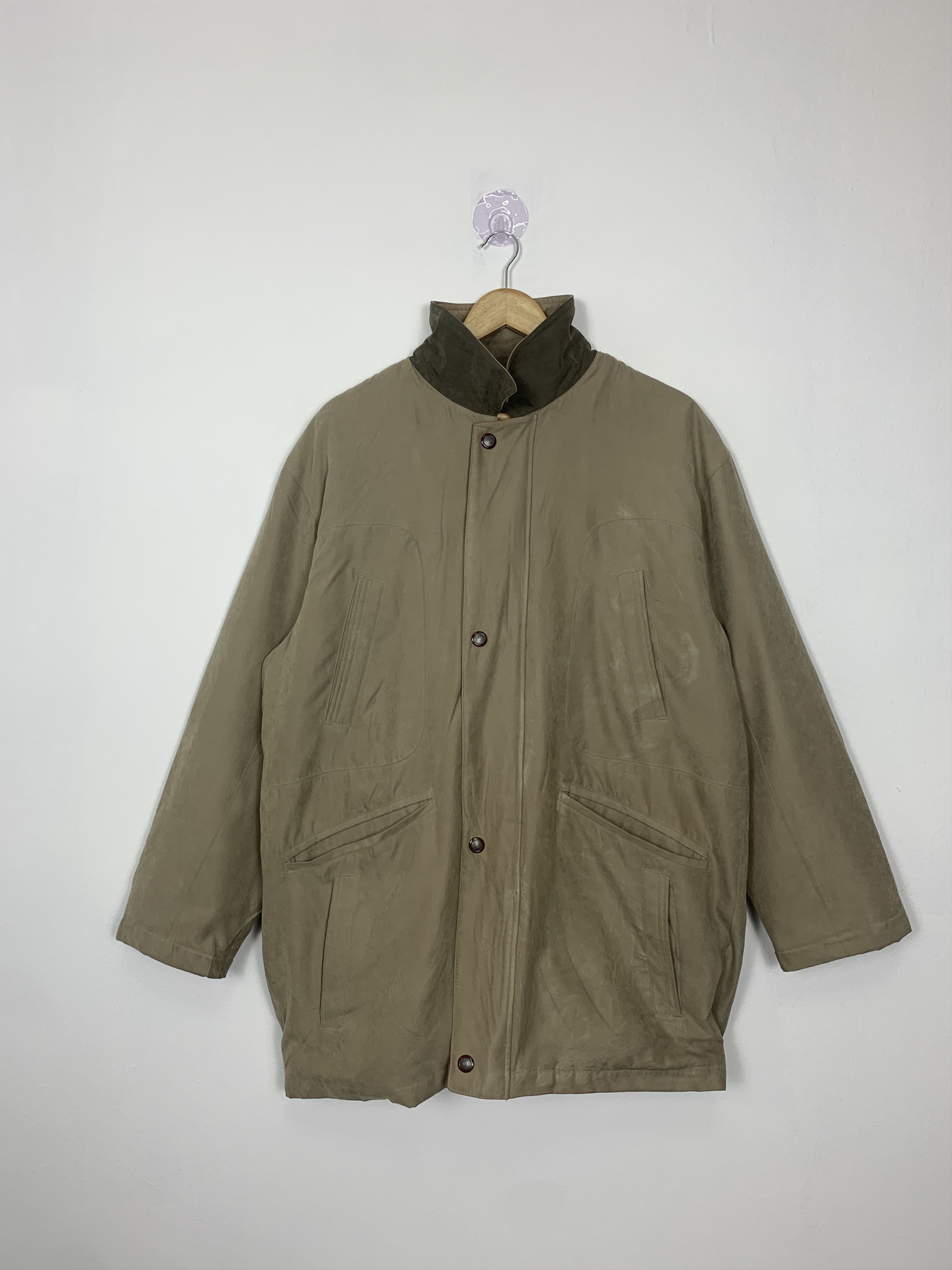 Japanese Brand Vintage GERSHAM Checkered Lining Long Jacket J1006 Size US M / EU 48-50 / 2 - 1 Thumbnail