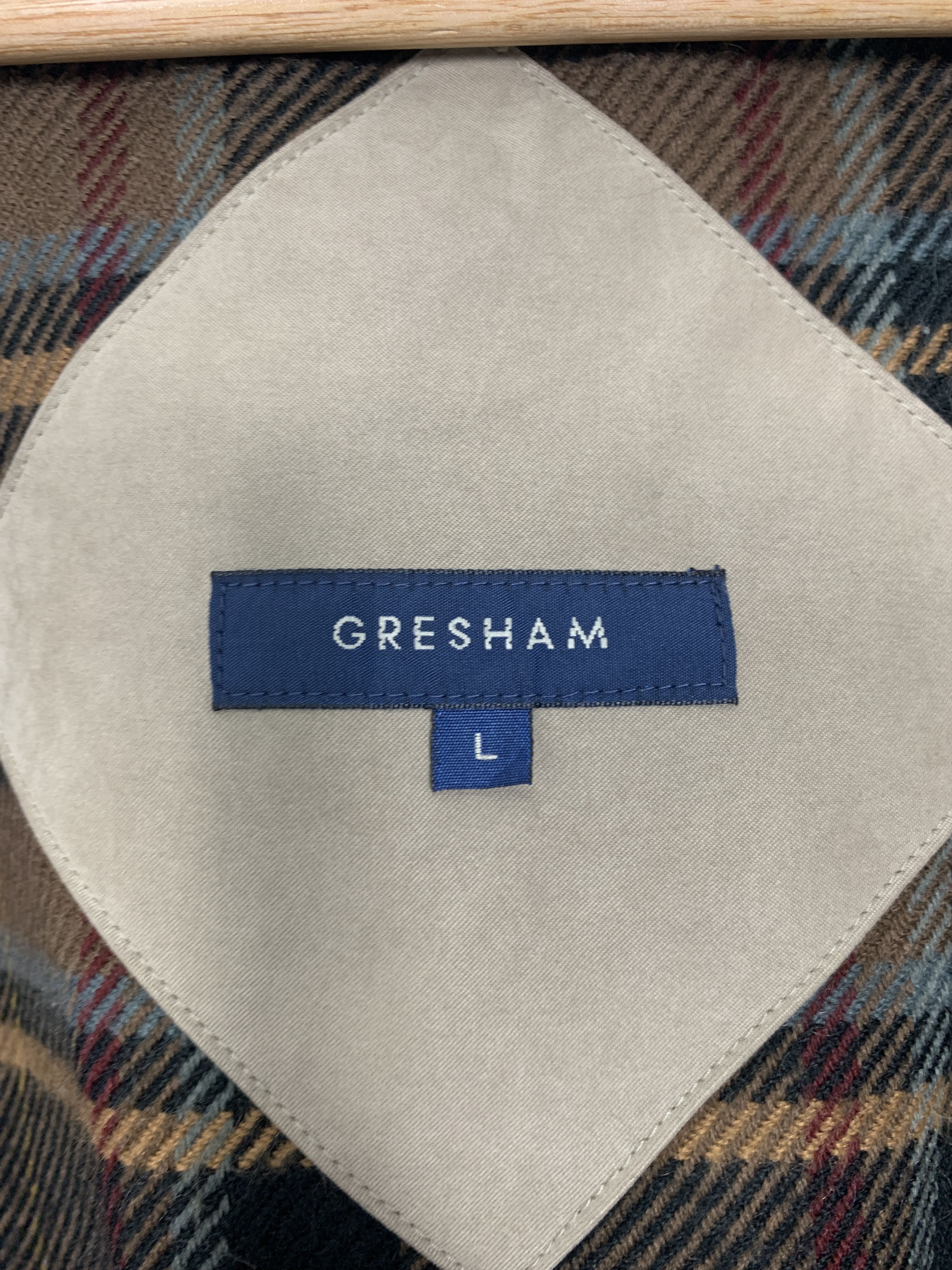 Japanese Brand Vintage GERSHAM Checkered Lining Long Jacket J1006 Size US M / EU 48-50 / 2 - 8 Thumbnail
