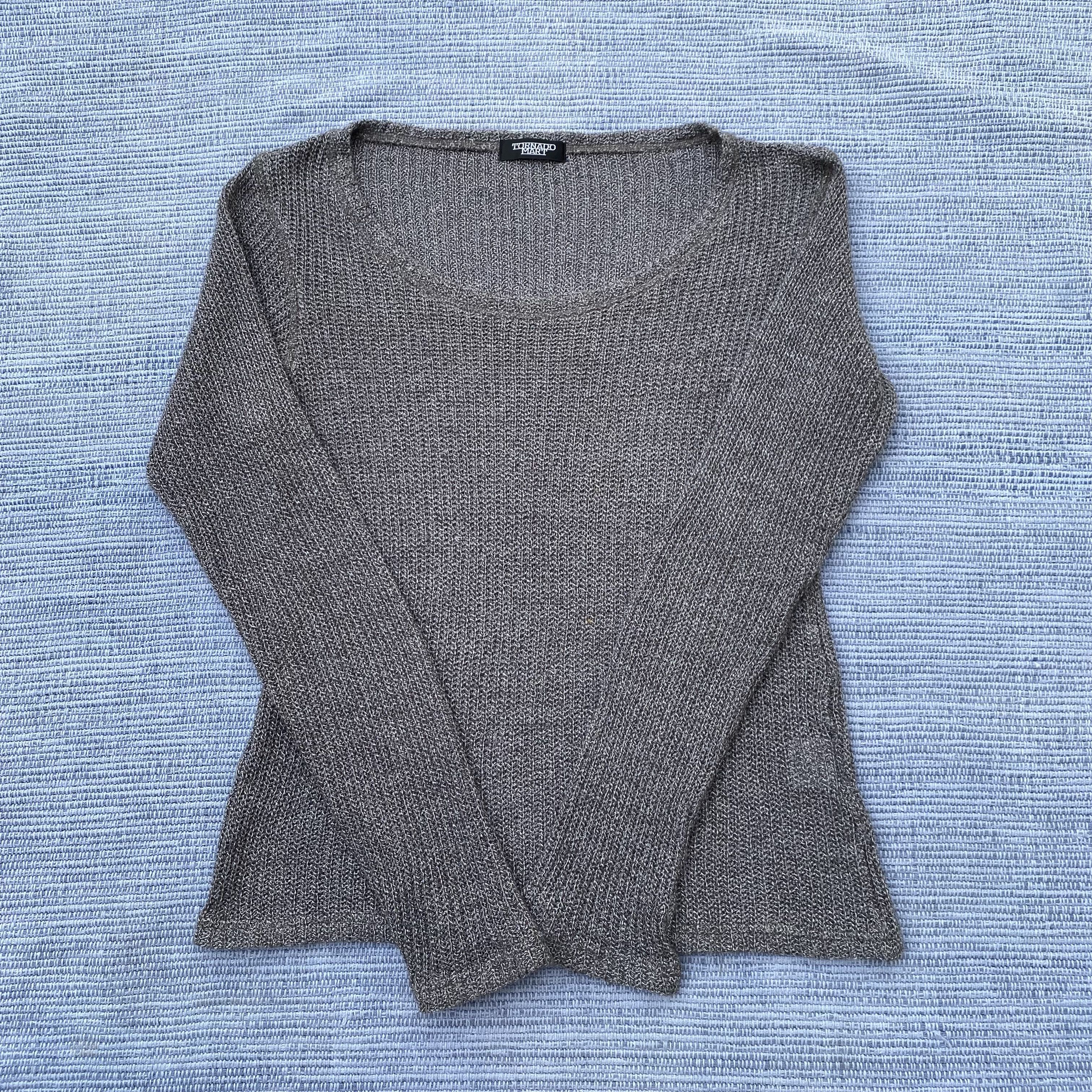 image of Tornado Mart Japan Grey Long Sleeve Knitted, Men's (Size Medium)