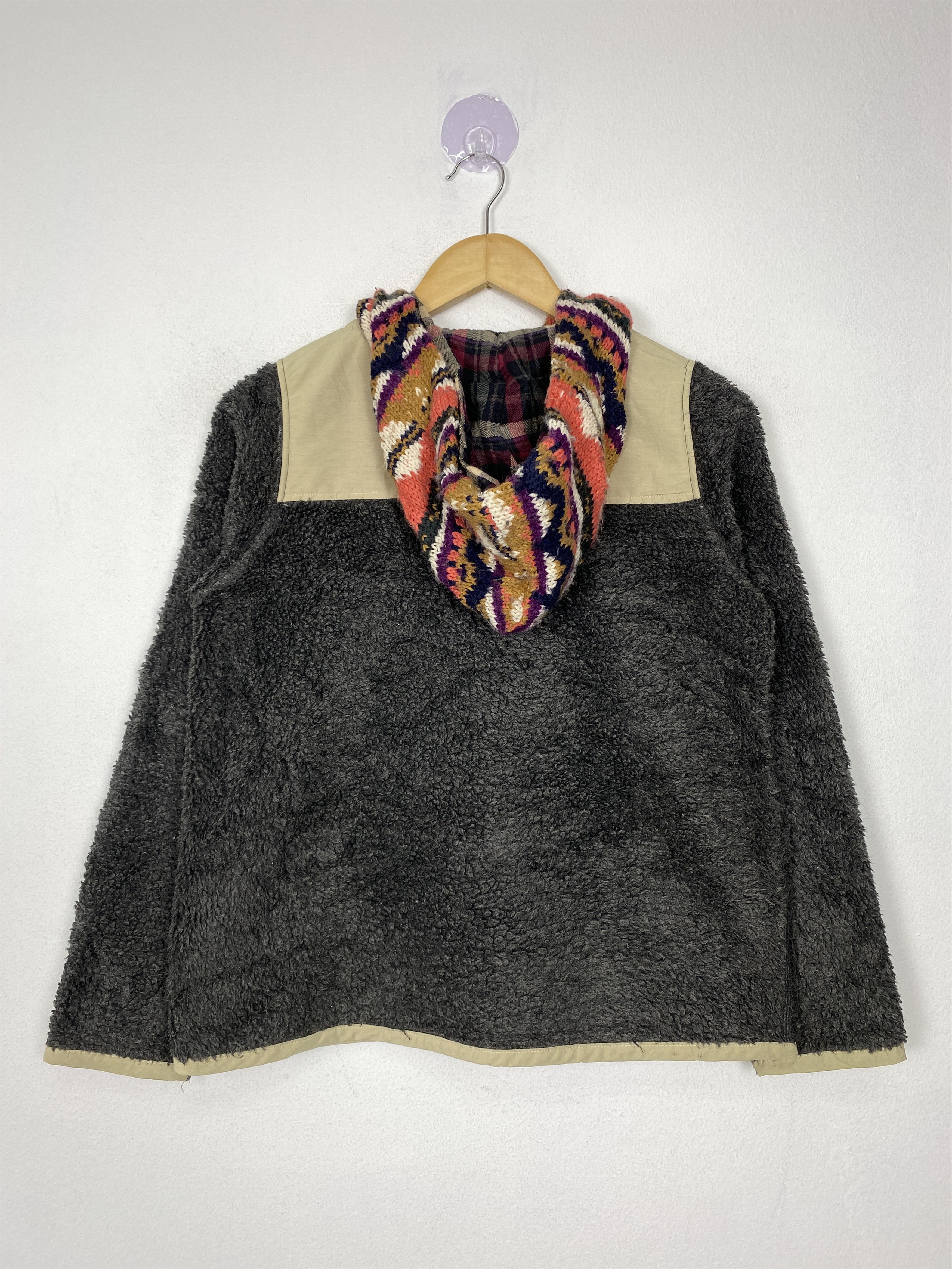 Japanese Brand Vintage Cube Sugar Hoodie Sherpa Zip Up Jacket J1567 Size US S / EU 44-46 / 1 - 8 Thumbnail