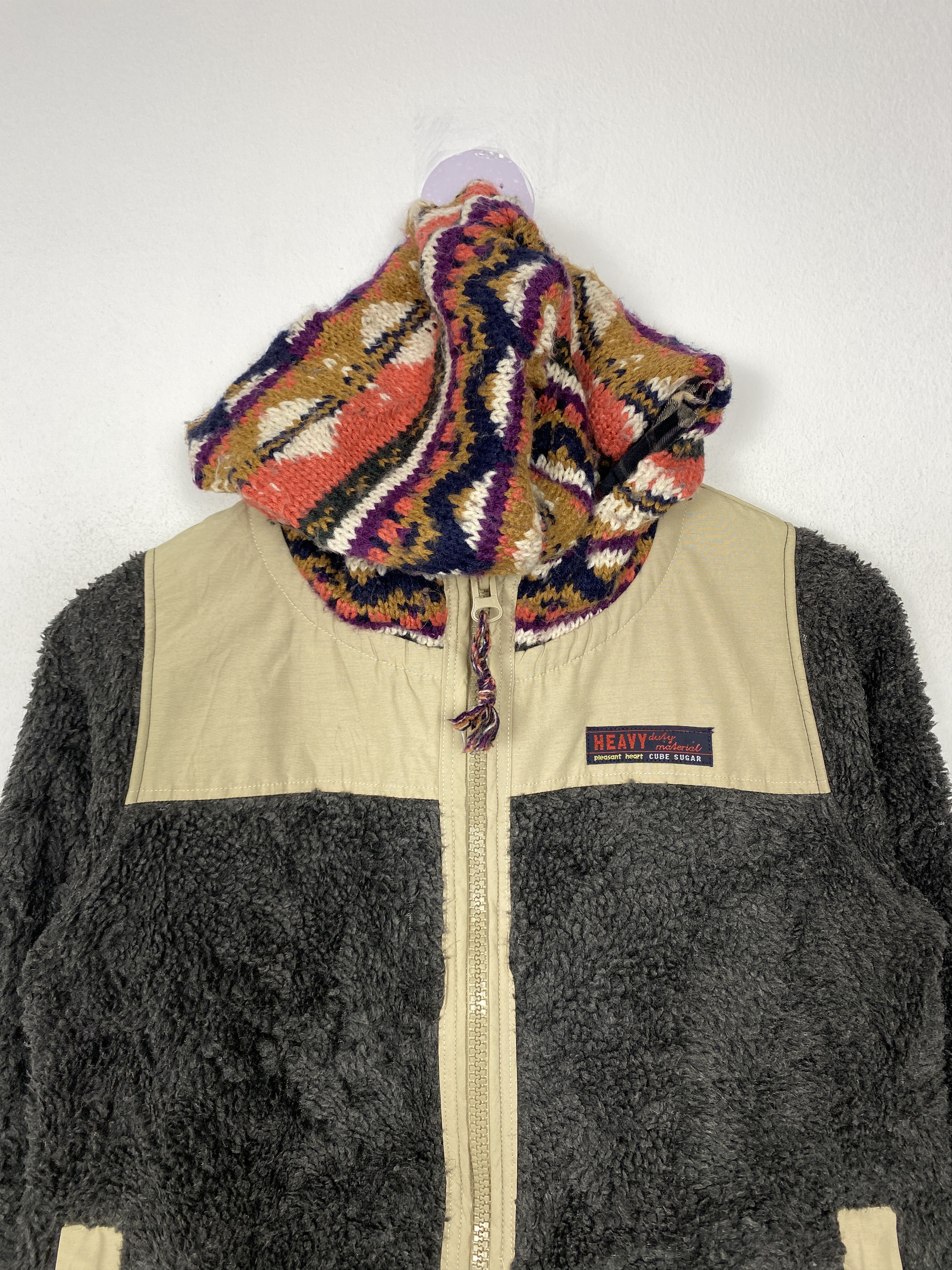 Japanese Brand Vintage Cube Sugar Hoodie Sherpa Zip Up Jacket J1567 Size US S / EU 44-46 / 1 - 2 Thumbnail