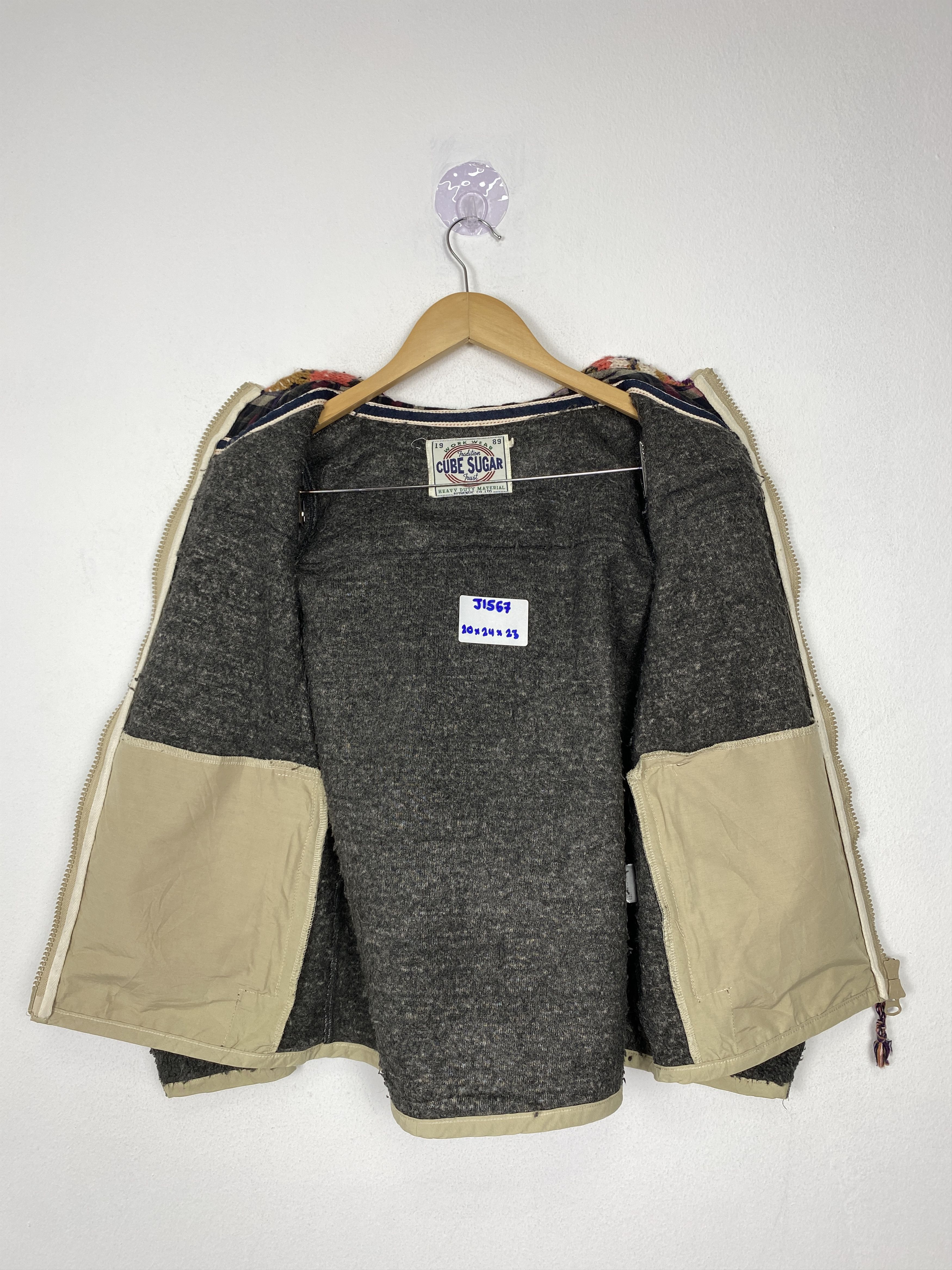 Japanese Brand Vintage Cube Sugar Hoodie Sherpa Zip Up Jacket J1567 Size US S / EU 44-46 / 1 - 9 Thumbnail