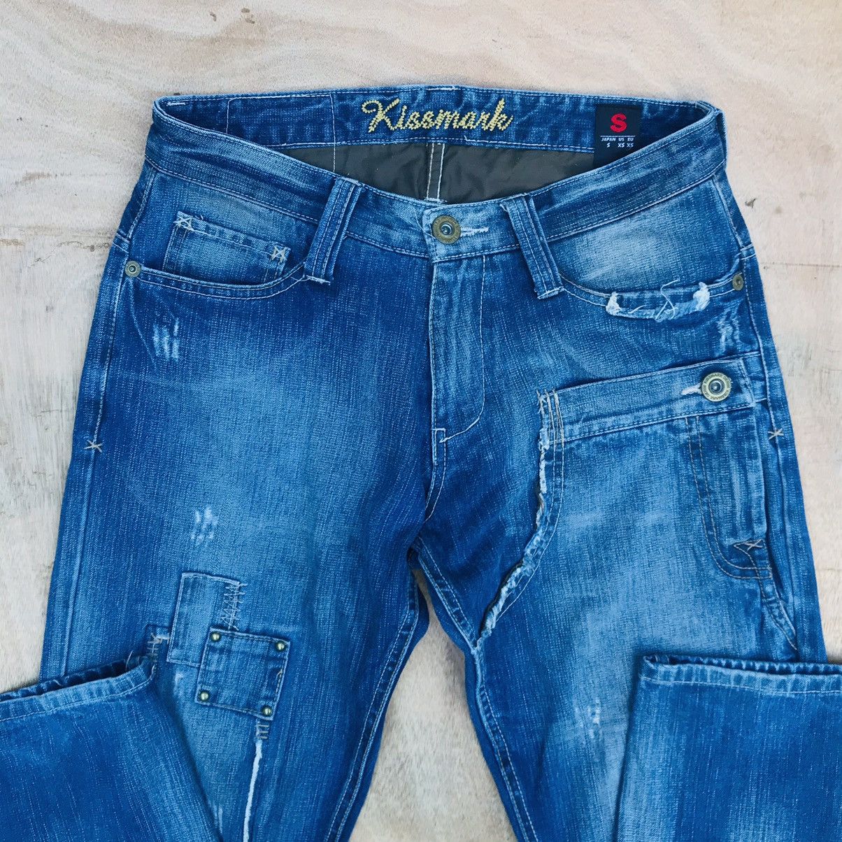 Japanese Brand Kissmark Kapital style distressed denim deconstructed pocket Size US 29 - 8 Thumbnail