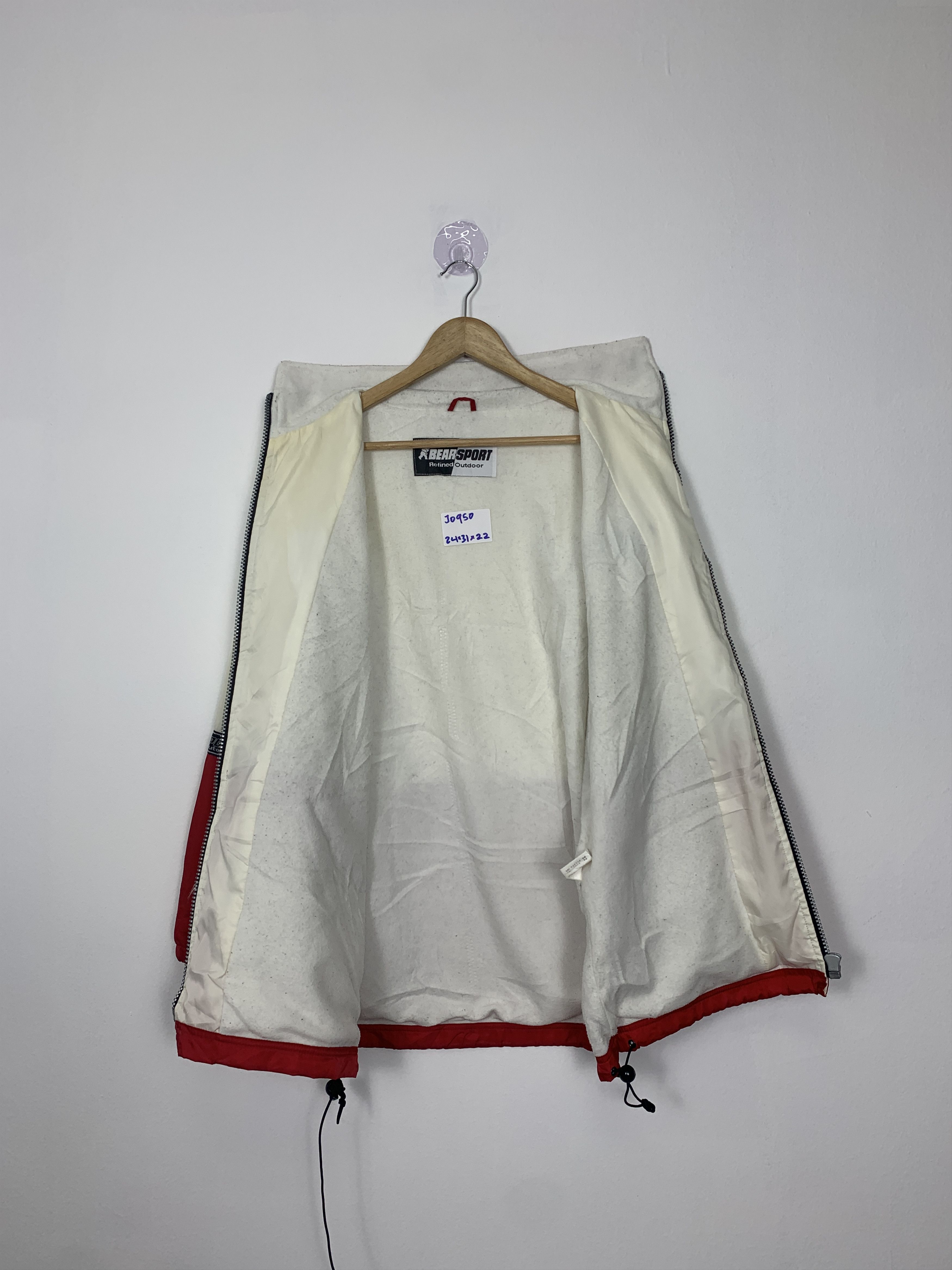 Vintage BEAR SPORT Tape Fleece Lining Jacket J0950