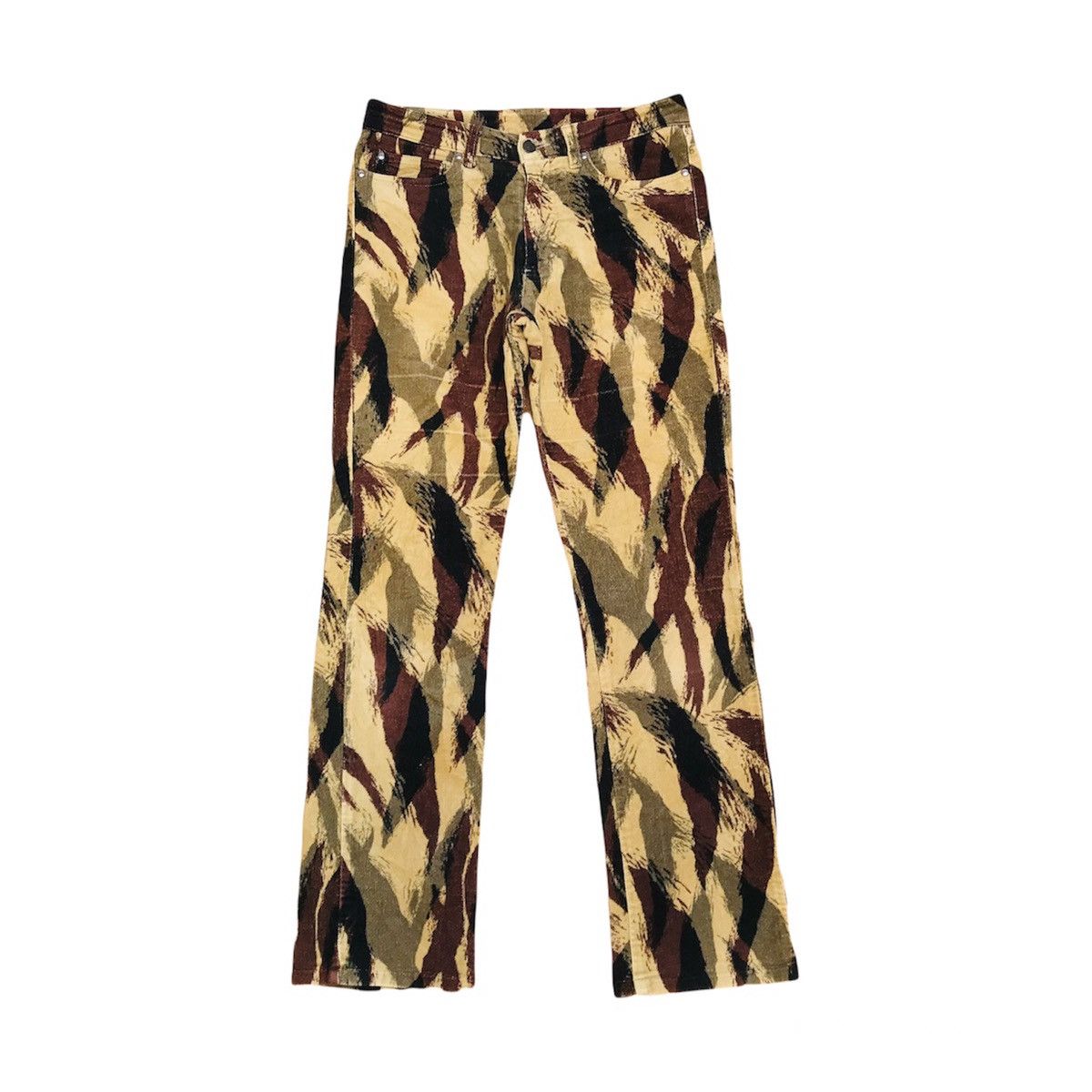 5351 POUR LES HOMMES Vintage Japanese Archive Brushstroke Camo Corduroy Pants Size US 28 / EU 44 - 1 Thumbnail