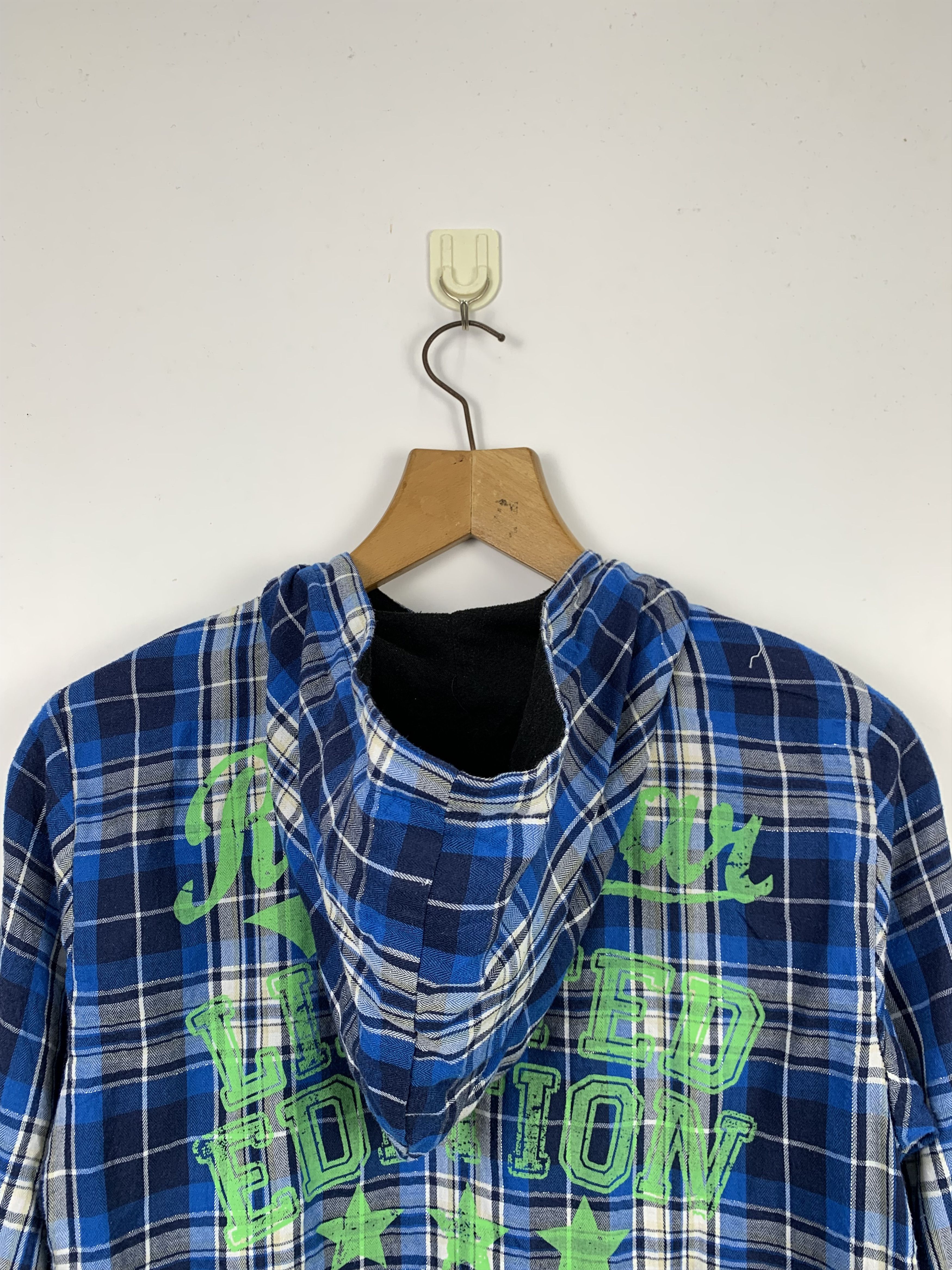Japanese Brand Vintage Japanese Brand Checkered Jacket With Hoodie J0269 Size US S / EU 44-46 / 1 - 10 Thumbnail