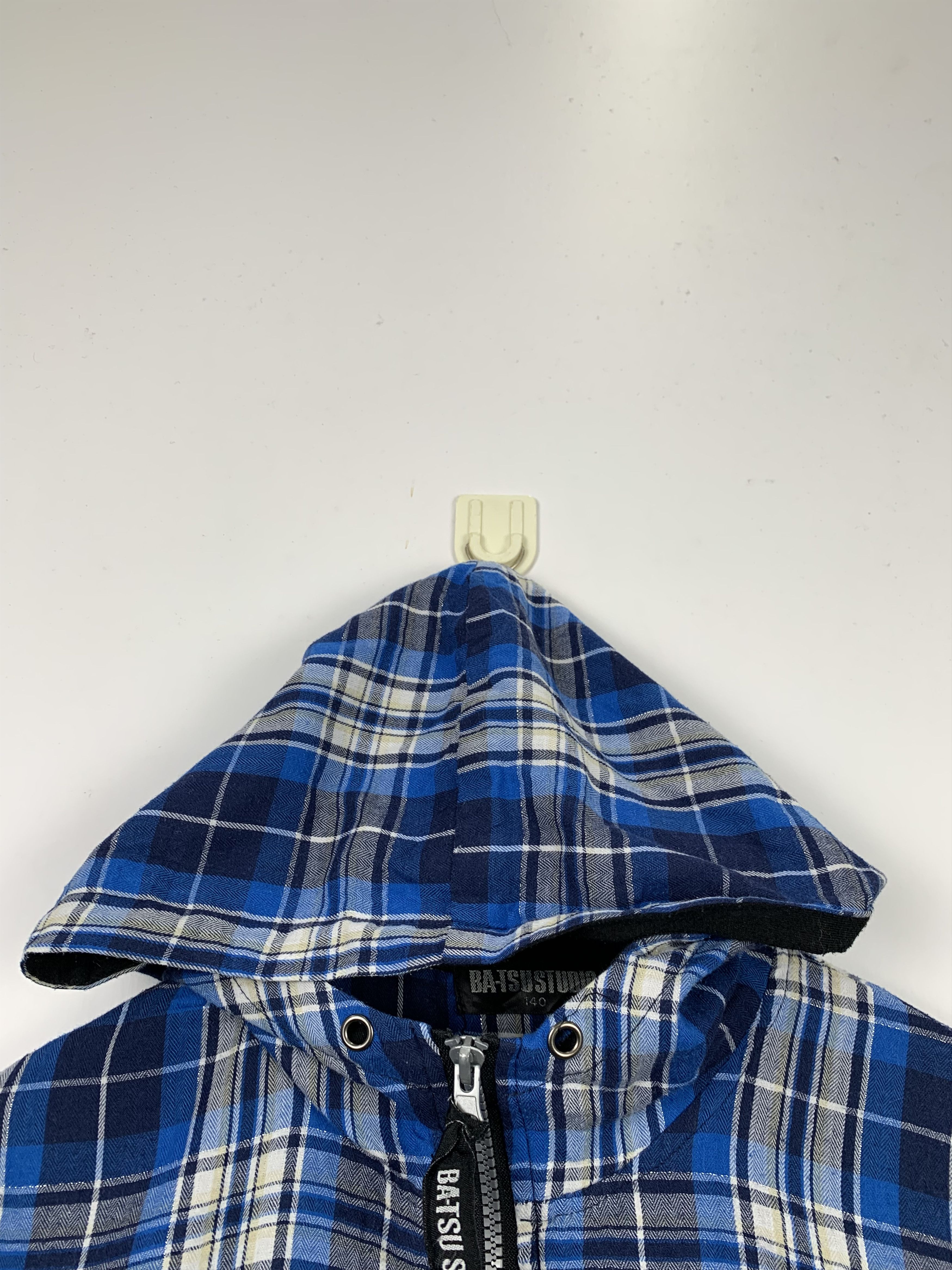 Japanese Brand Vintage Japanese Brand Checkered Jacket With Hoodie J0269 Size US S / EU 44-46 / 1 - 8 Thumbnail