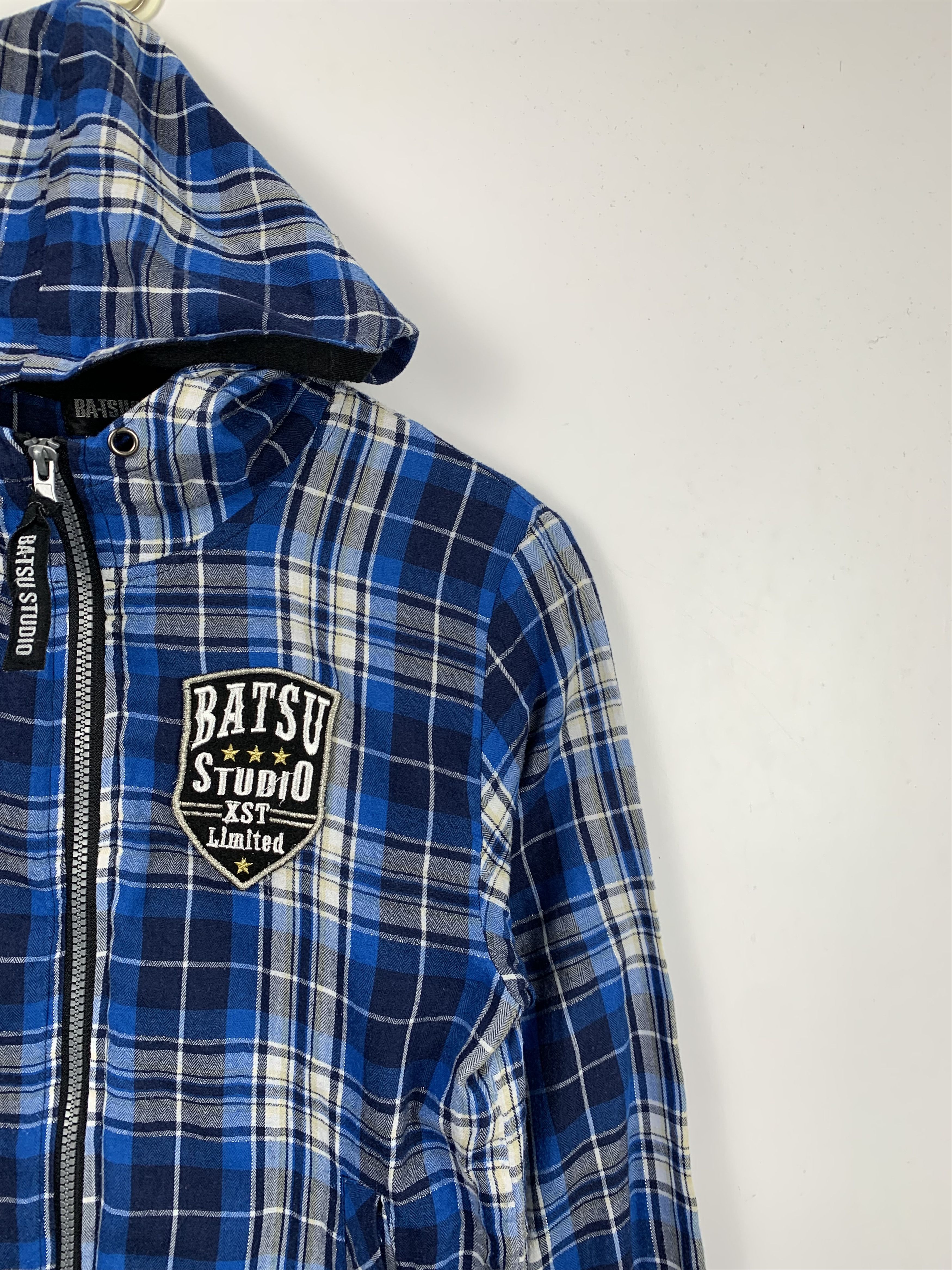Japanese Brand Vintage Japanese Brand Checkered Jacket With Hoodie J0269 Size US S / EU 44-46 / 1 - 4 Thumbnail