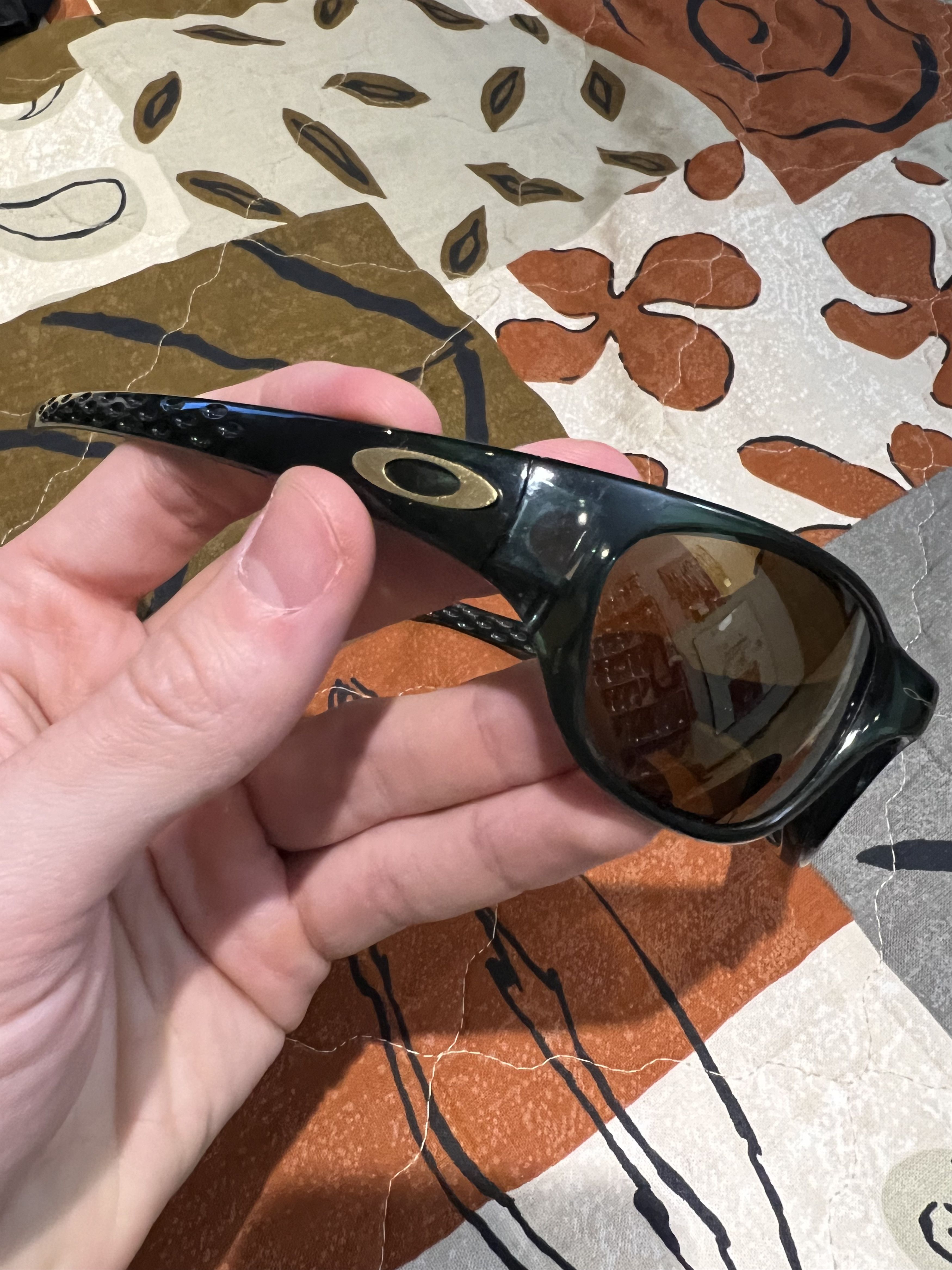 image of Made In USA x Oakley Vintage 90's Oakley Sunglasses Ten Frame Green Gold, Men's