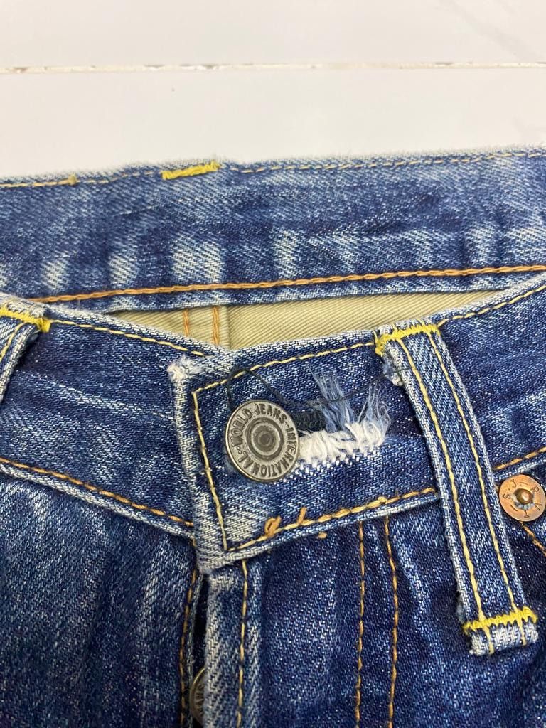 Kapital VINTAGE RED SELVEDGE JAPAN DISTRESSED DENIM SELVEDGE PANTS Size US 29 - 11 Thumbnail