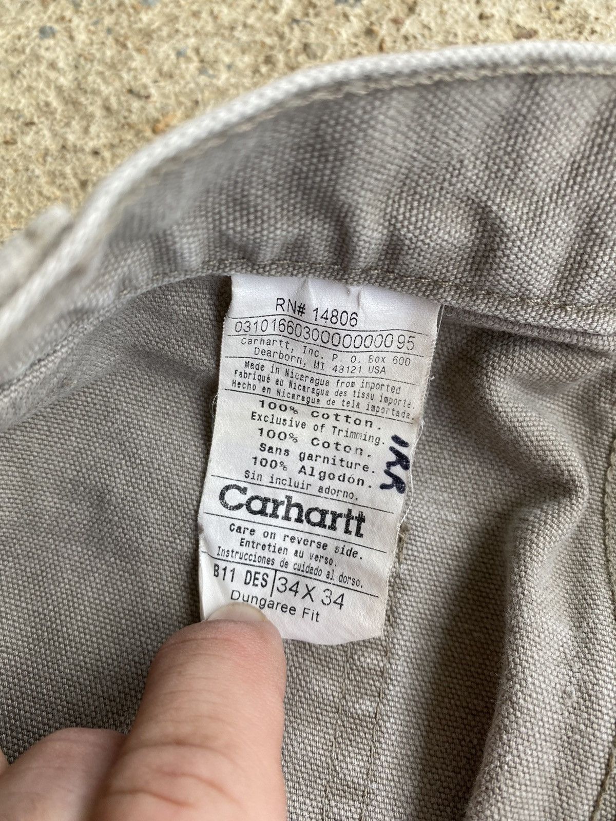 Carhartt × Vintage Vintage Y2K Carhartt Distressed Grunge Stained Pants Size US 32 / EU 48 - 9 Thumbnail
