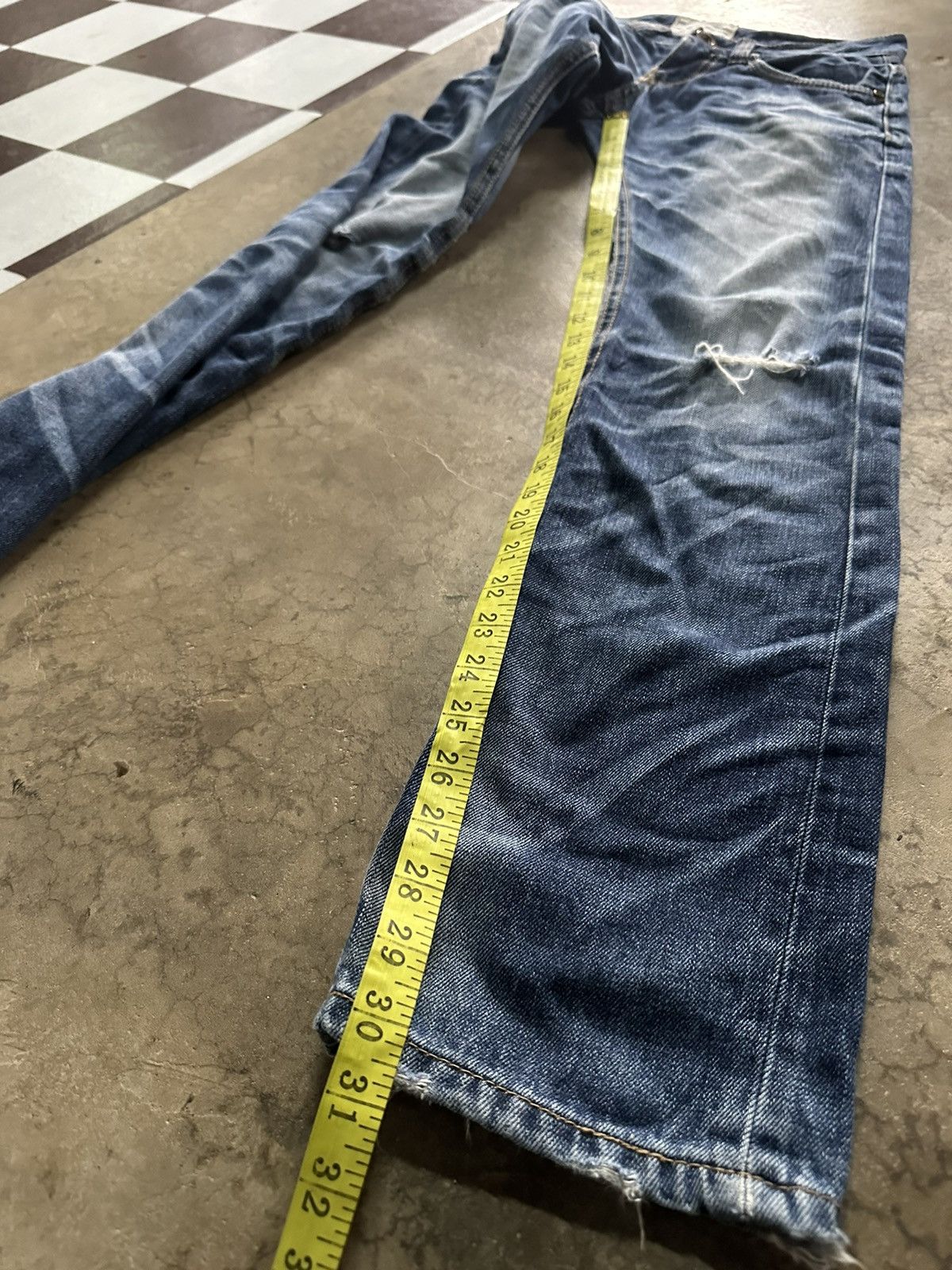 Hysteric Glamour Lolita rusty wash blue denim jeans Size 28" / US 6 / IT 42 - 9 Thumbnail