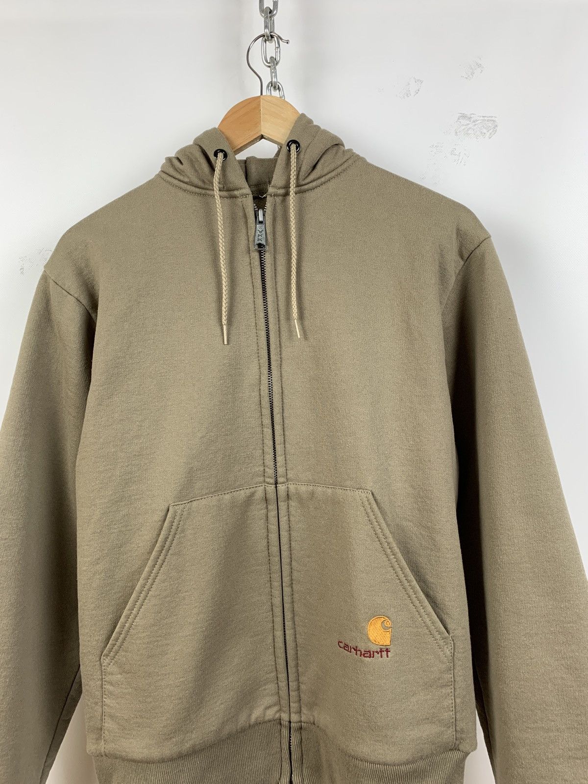 Carhartt 90s Vintage Carhartt Made In USA Zip Beige Hoodie Jacket Size US M / EU 48-50 / 2 - 5 Thumbnail