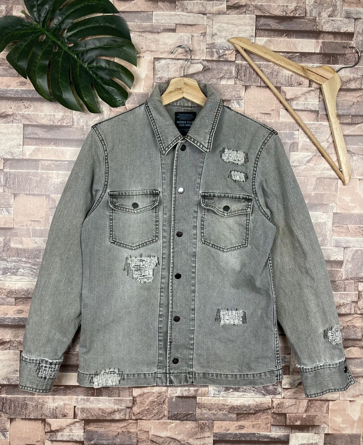 Japanese Brand Nicole Distressed Jacket Size US M / EU 48-50 / 2 - 1 Thumbnail