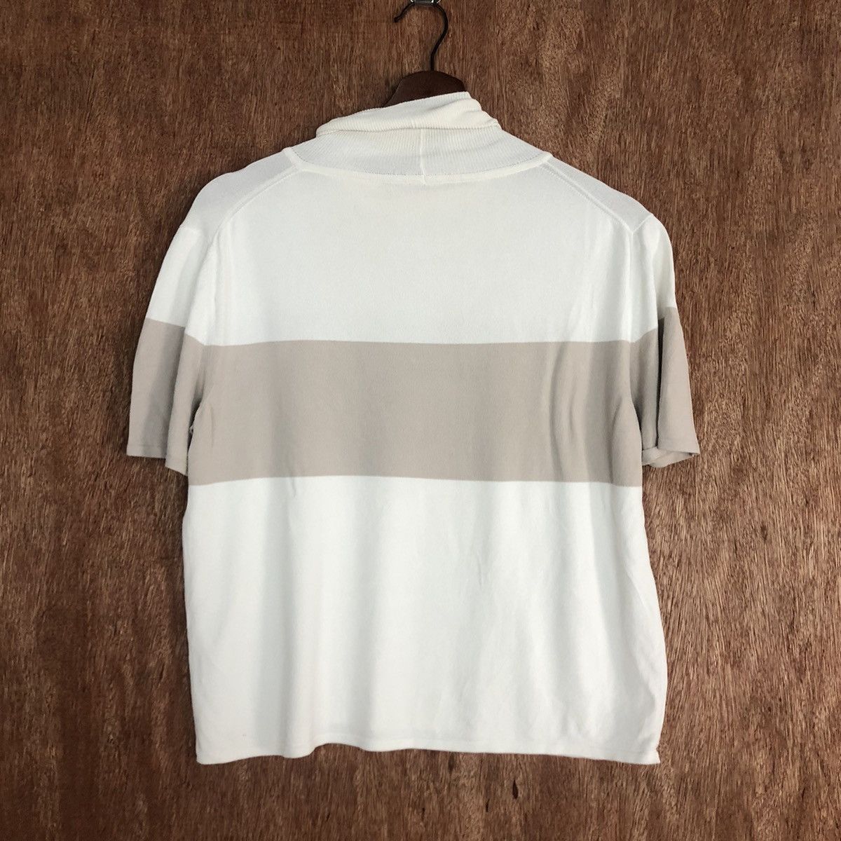 Hermes DLL Hermes Paris Vintage WHite Brown Knitwear #c576 Size US S / EU 44-46 / 1 - 9 Thumbnail