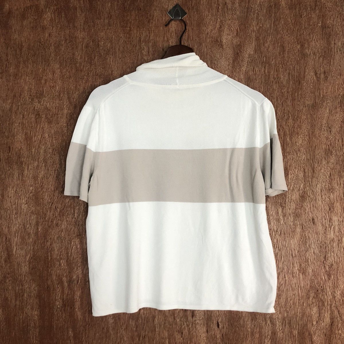 Hermes DLL Hermes Paris Vintage WHite Brown Knitwear #c576 Size US S / EU 44-46 / 1 - 7 Thumbnail
