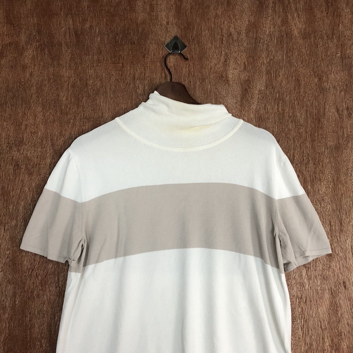 Hermes DLL Hermes Paris Vintage WHite Brown Knitwear #c576 Size US S / EU 44-46 / 1 - 2 Thumbnail