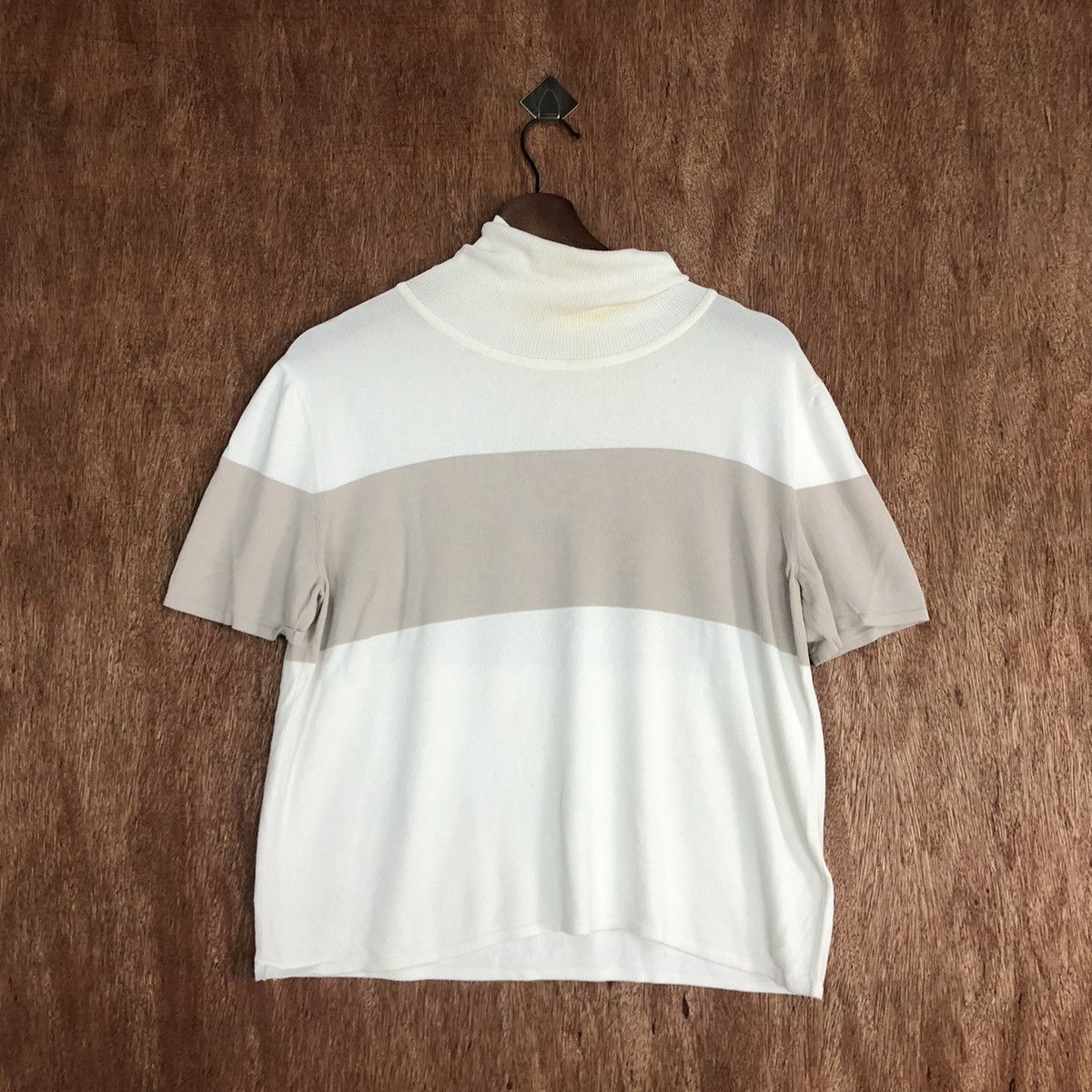 Hermes DLL Hermes Paris Vintage WHite Brown Knitwear #c576 Size US S / EU 44-46 / 1 - 1 Thumbnail