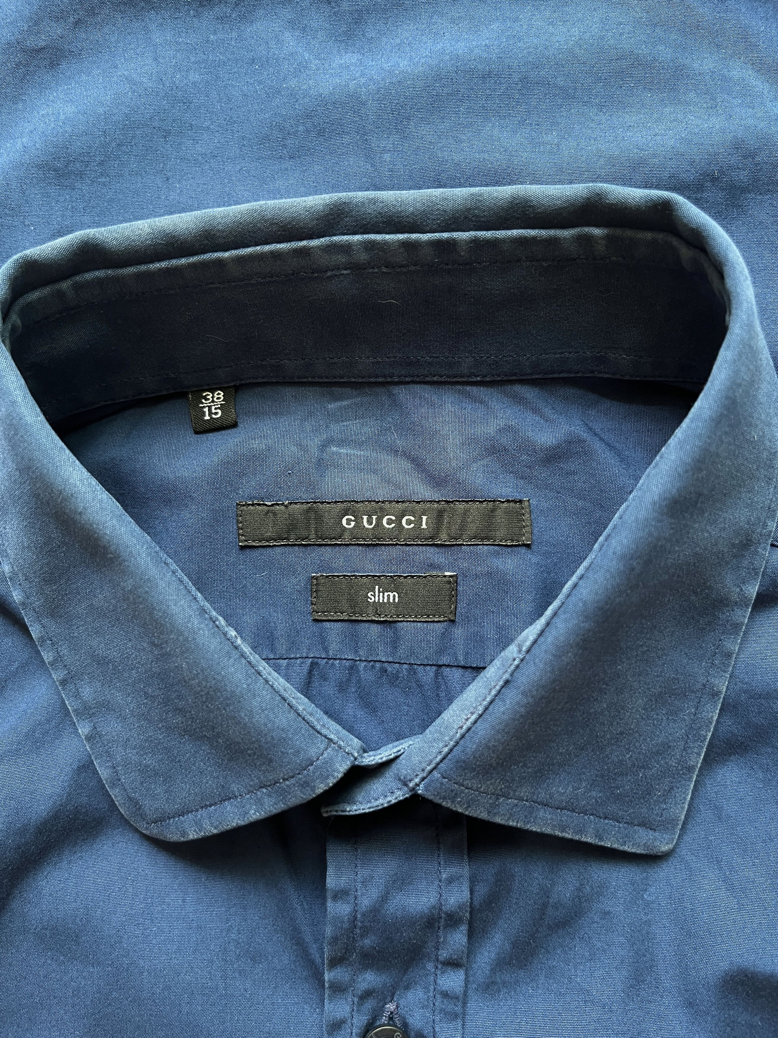 Gucci ⚡️QUICK SALE⚡️2000s' Gucci by Tom Ford Blue Shirt Size US M / EU 48-50 / 2 - 3 Thumbnail