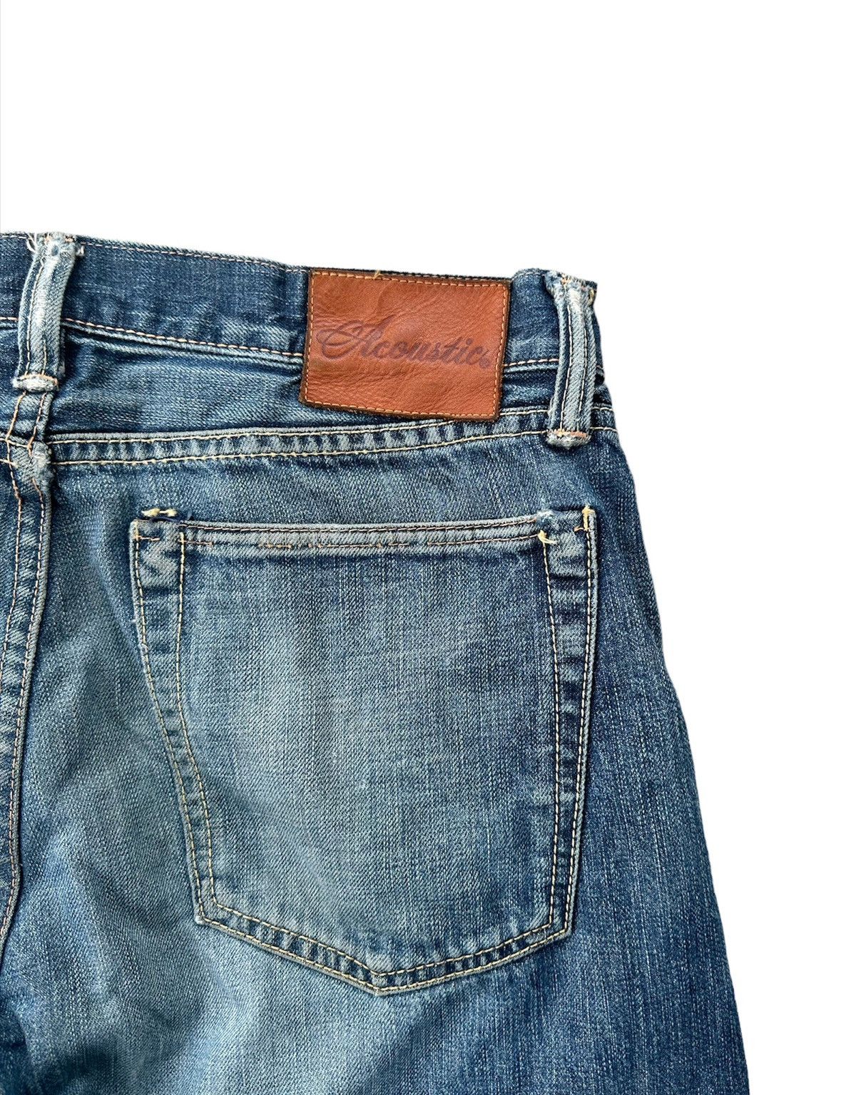 Vintage 32x28 Vintage 90s Acoustic selvedge denim jeans Size US 32 / EU 48 - 5 Thumbnail