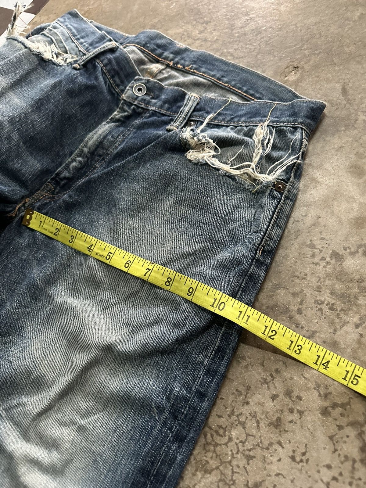 Vintage 32x28 Vintage 90s Acoustic selvedge denim jeans Size US 32 / EU 48 - 11 Thumbnail
