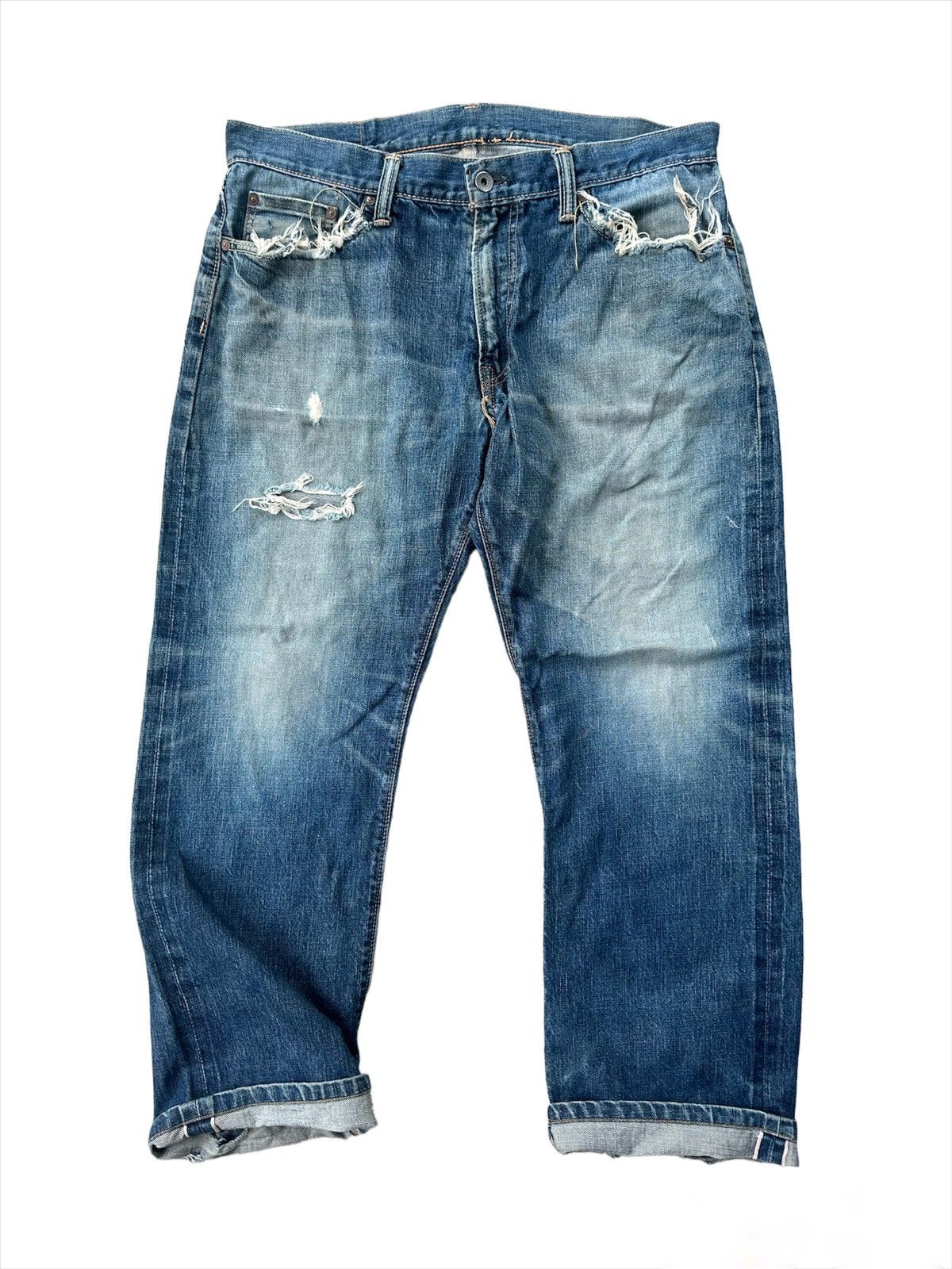 Vintage 32x28 Vintage 90s Acoustic selvedge denim jeans Size US 32 / EU 48 - 2 Thumbnail