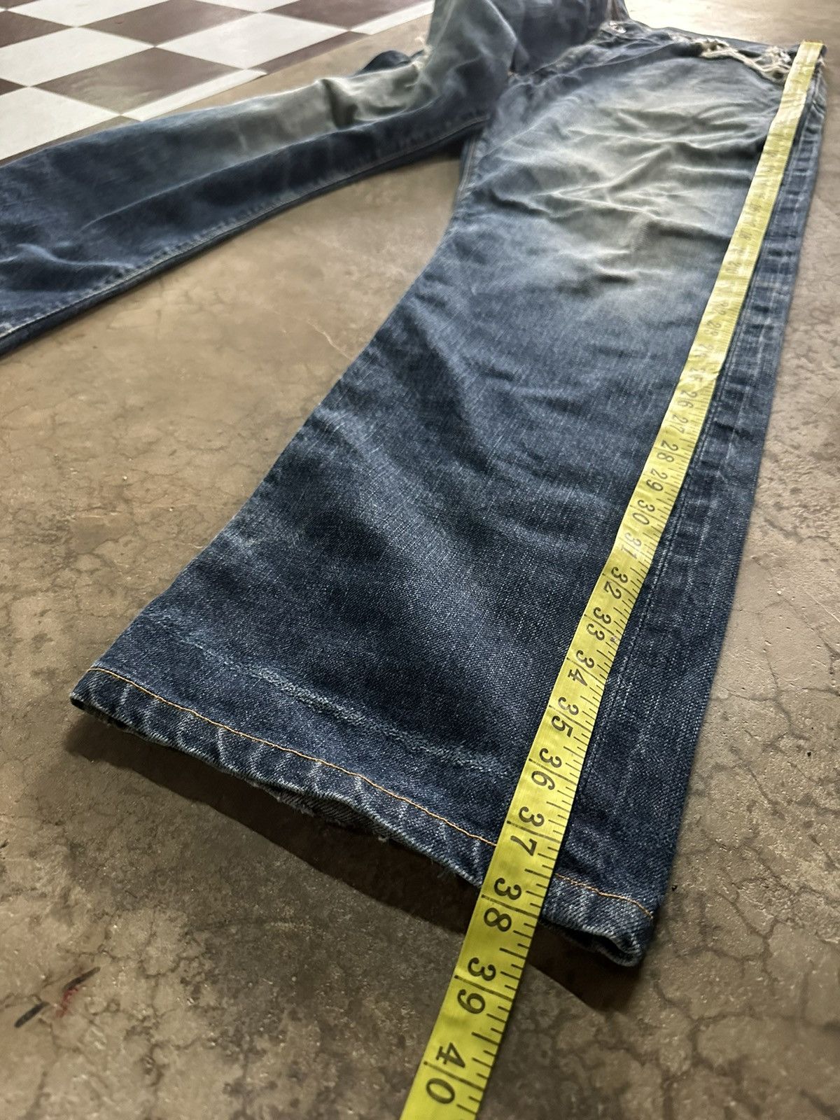 Vintage 32x28 Vintage 90s Acoustic selvedge denim jeans Size US 32 / EU 48 - 7 Thumbnail