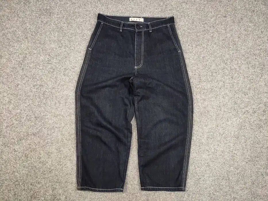 Marni Marni Commessa Cropped Jeans Baggy Blue Denim Women Pants Size 30" / US 8 / IT 44 - 5 Thumbnail