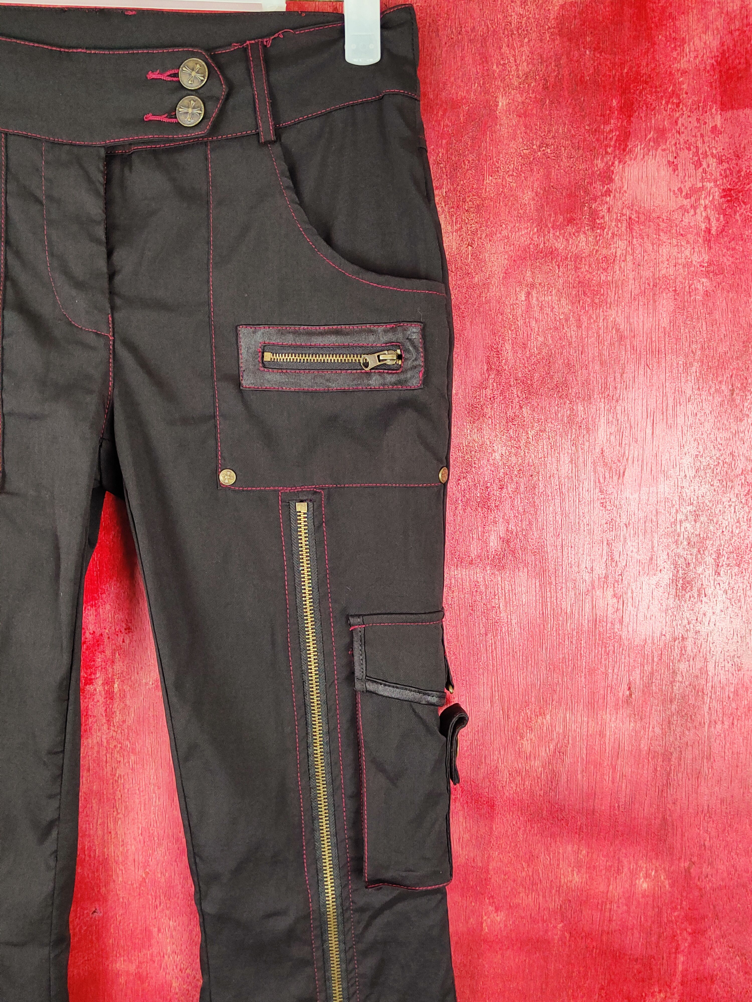 Japanese Brand DL Ozz On black punk seditionaries like if6was9 pants #S354 Size 25" / US 0 / IT 36 - 4 Thumbnail