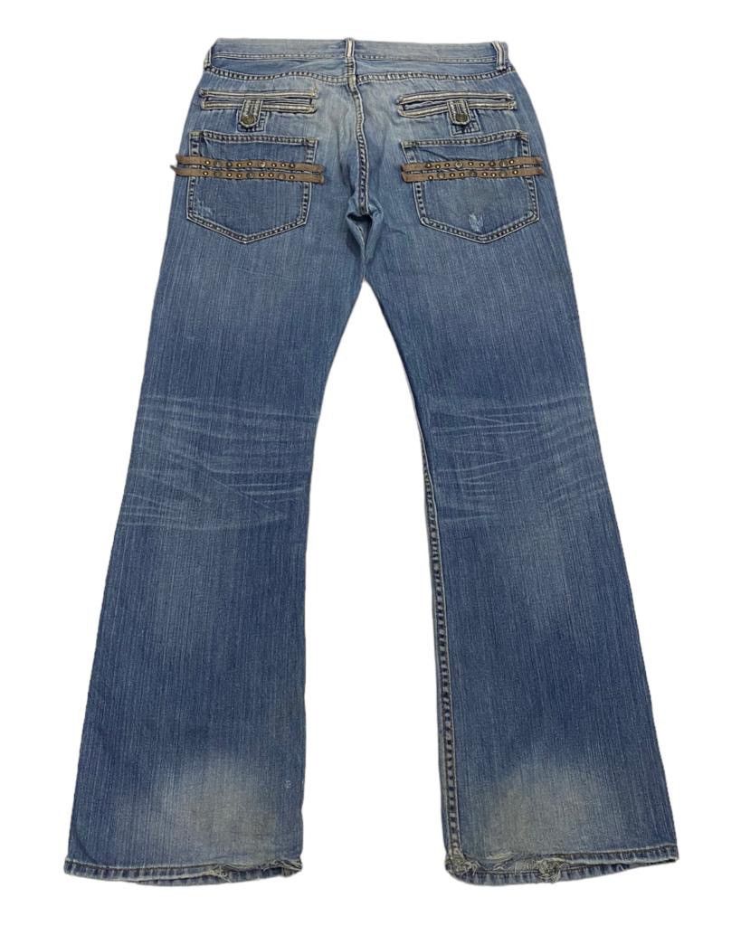 Hysteric Glamour FLARED🔥VILLAND RIPPED FLARE DISTRESSED BOOTCUT JEANS Size US 34 / EU 50 - 1 Thumbnail