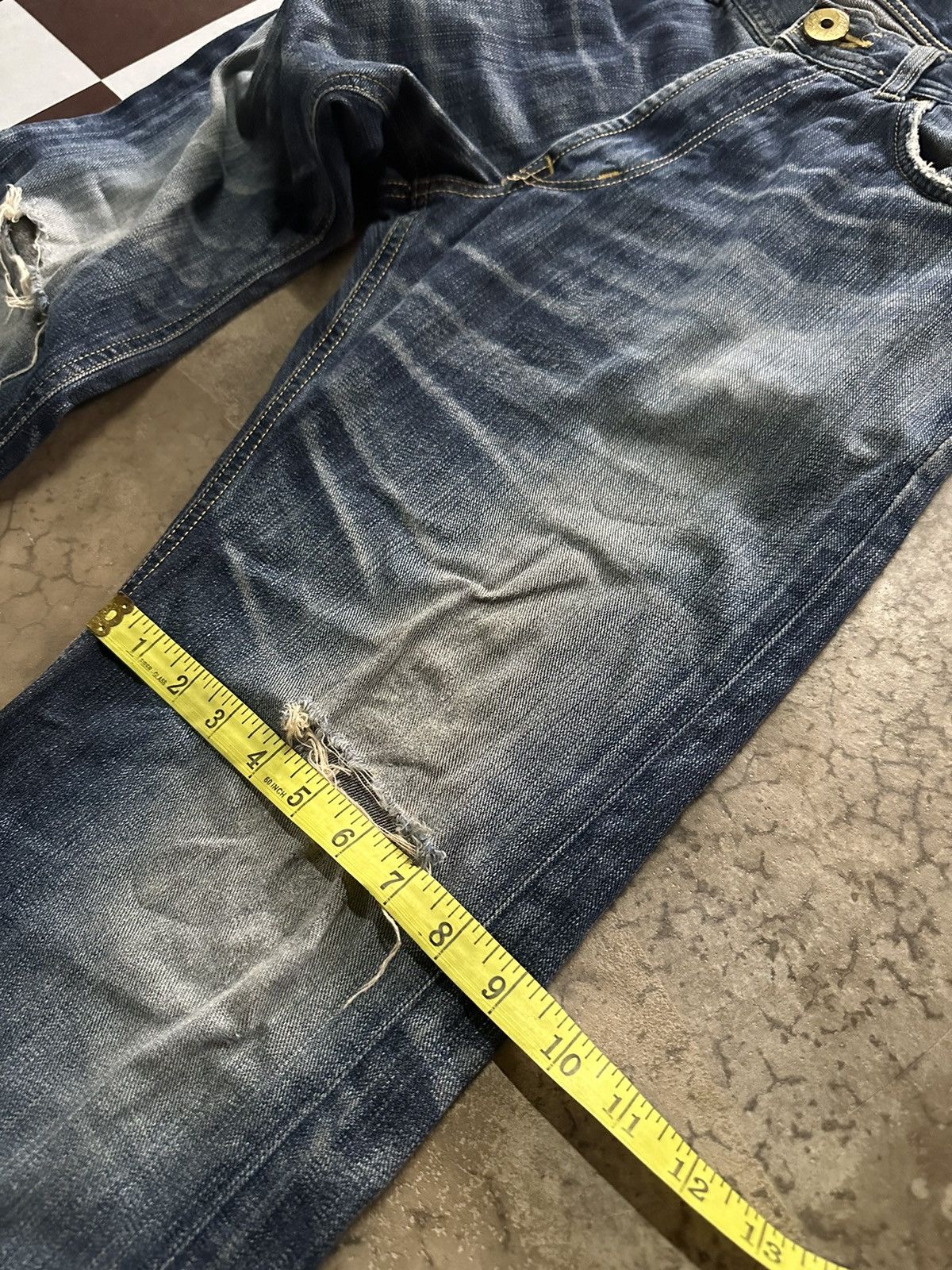 Lee 32x29 Lee cowboy buckle back blue denim jeans Size US 31 - 11 Thumbnail
