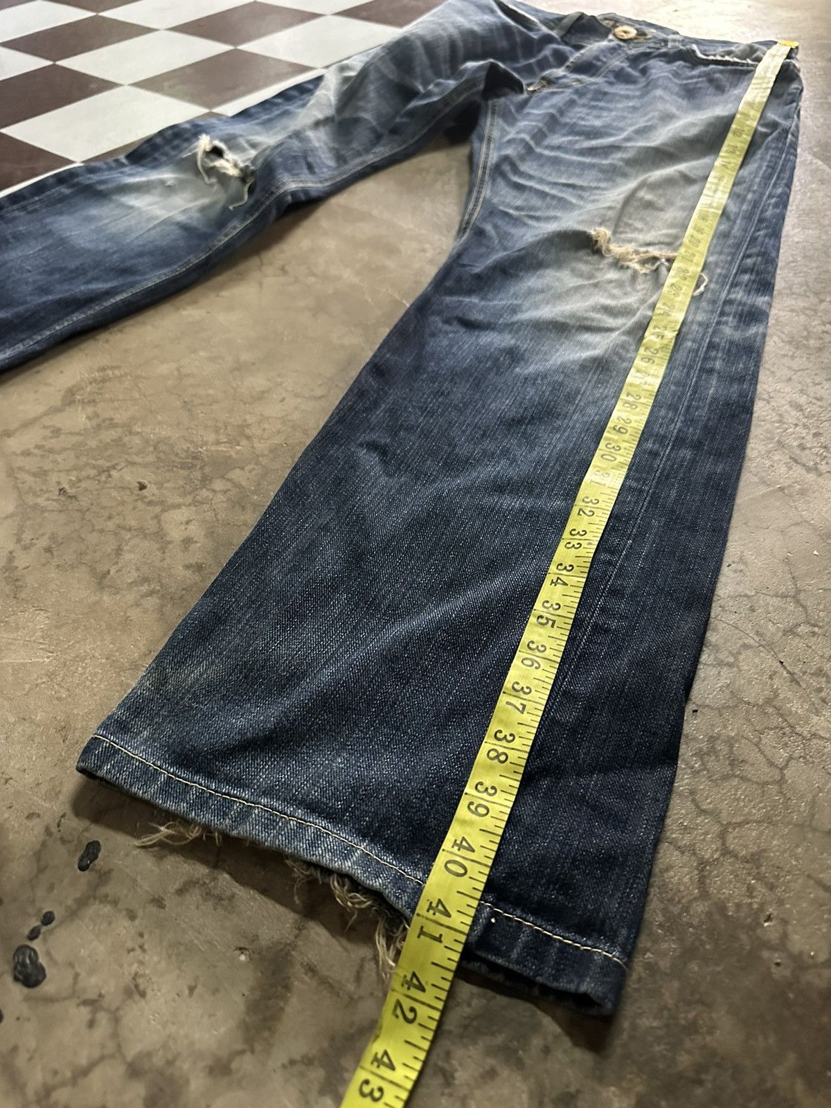 Lee 32x29 Lee cowboy buckle back blue denim jeans Size US 31 - 8 Thumbnail