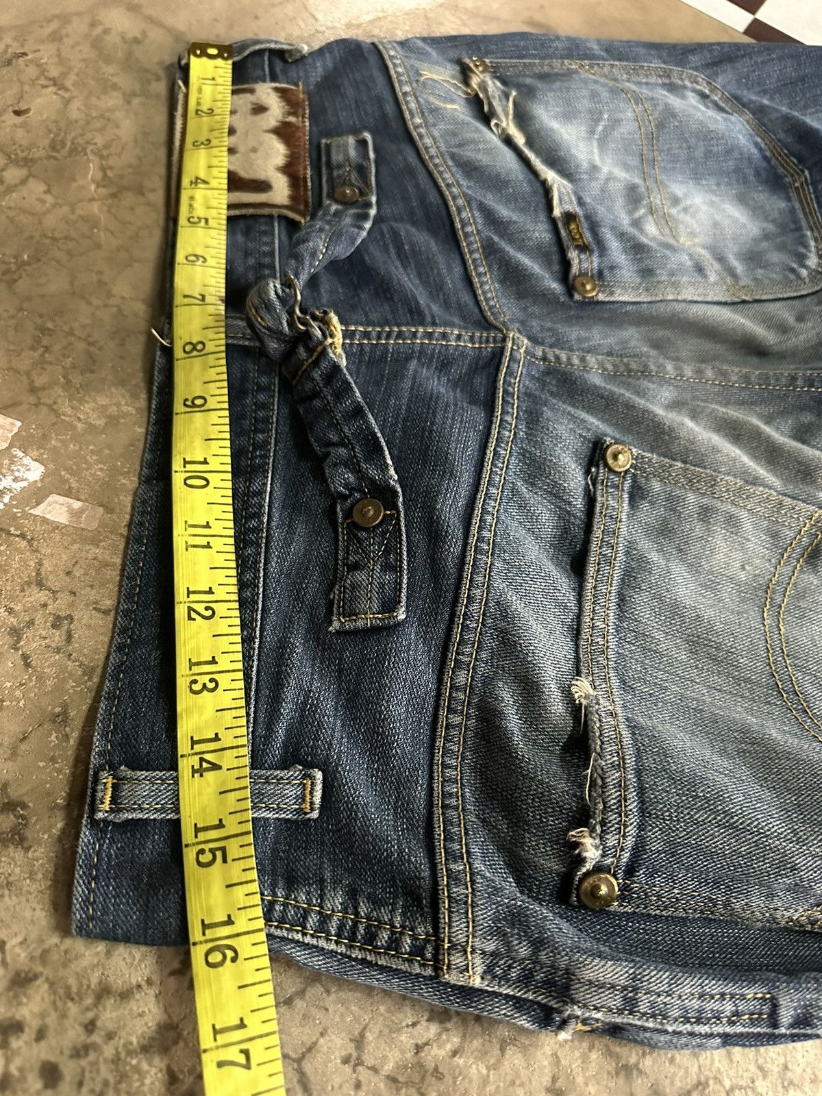 Lee 32x29 Lee cowboy buckle back blue denim jeans Size US 31 - 7 Thumbnail