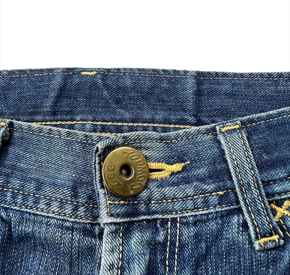 Lee 32x29 Lee cowboy buckle back blue denim jeans Size US 31 - 4 Thumbnail