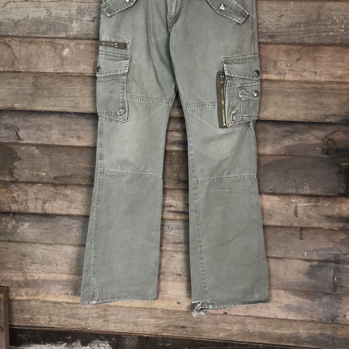 Japanese Brand DL Boot Three utility Cargo Multipocket Pants #1878 Size 30" / US 8 / IT 44 - 3 Thumbnail