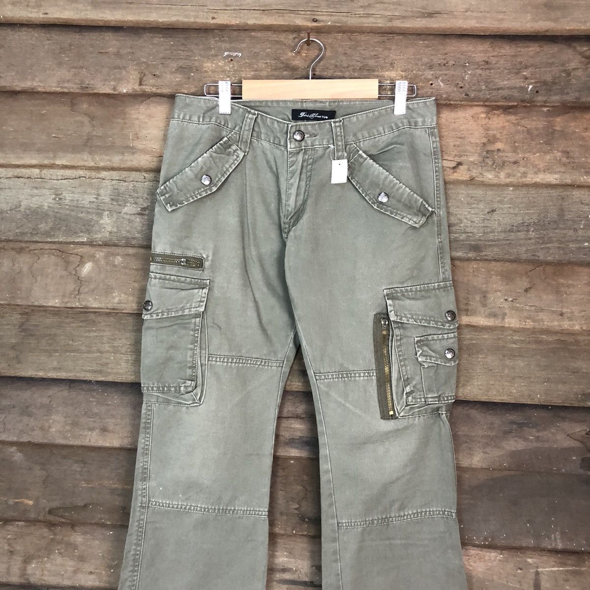Japanese Brand DL Boot Three utility Cargo Multipocket Pants #1878 Size 30" / US 8 / IT 44 - 2 Thumbnail