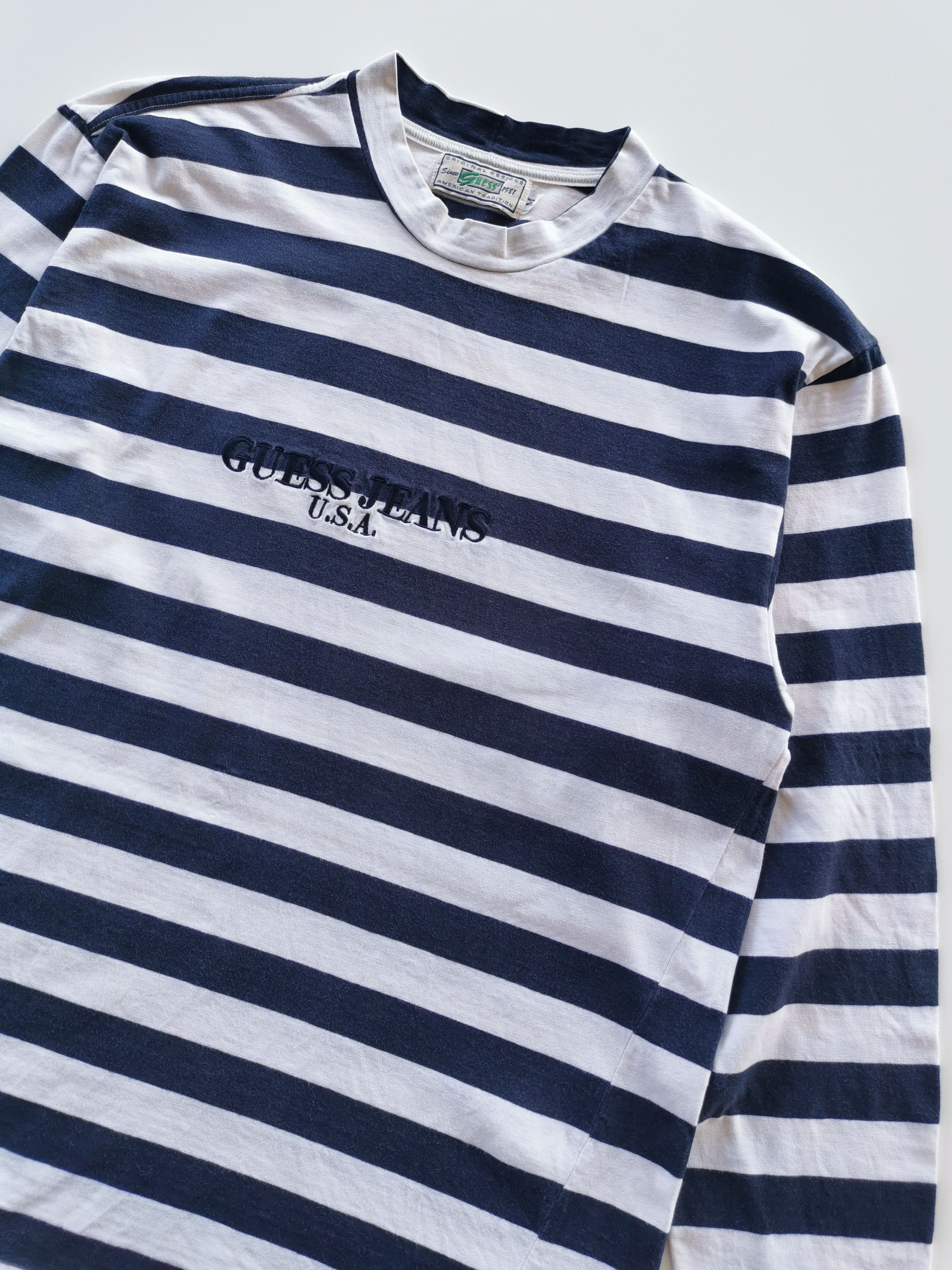 Guess Vintage Guess Stripe Long Sleeve Shirt Size US M / EU 48-50 / 2 - 3 Thumbnail