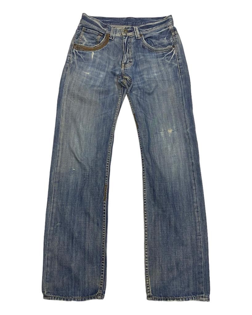Hysteric Glamour 🔥VINTAGE TAKEO KIKUCHI DISTRESSED RIPPED DENIM PANTS Size US 30 / EU 46 - 2 Thumbnail