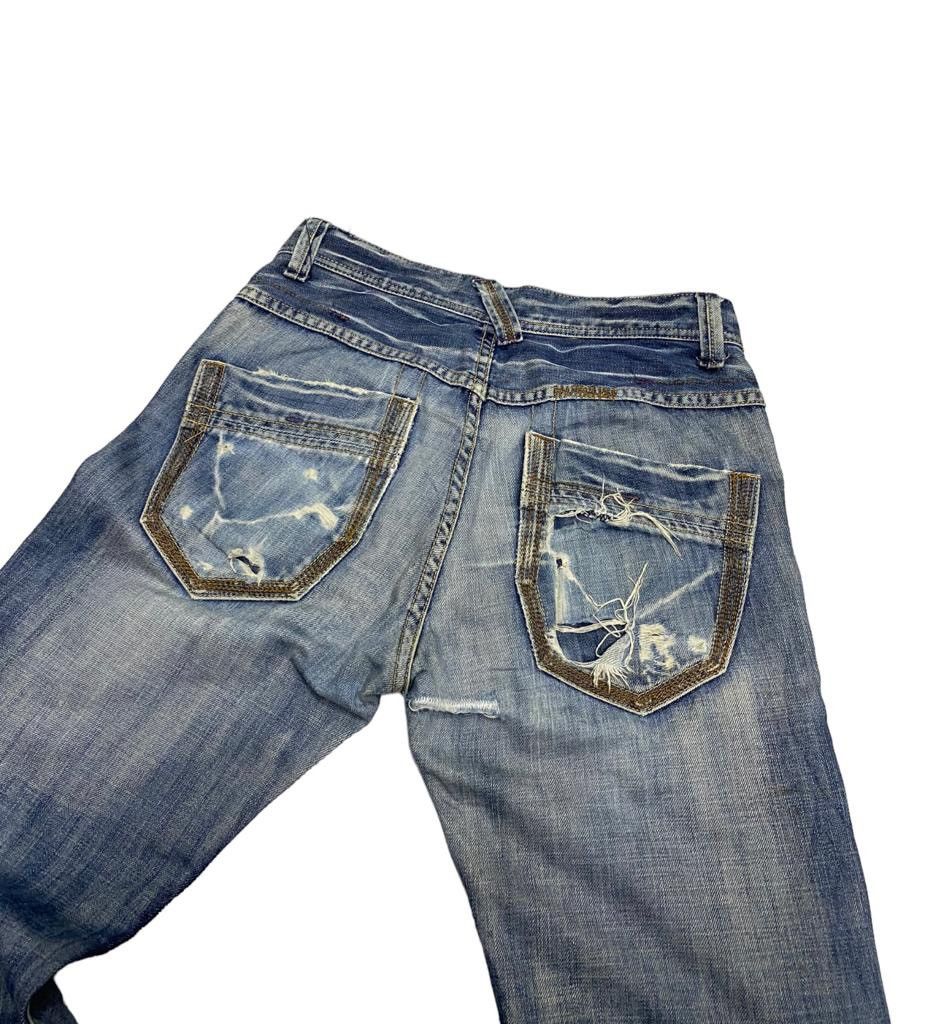 Hysteric Glamour 🔥VINTAGE TAKEO KIKUCHI DISTRESSED RIPPED DENIM PANTS Size US 30 / EU 46 - 7 Thumbnail