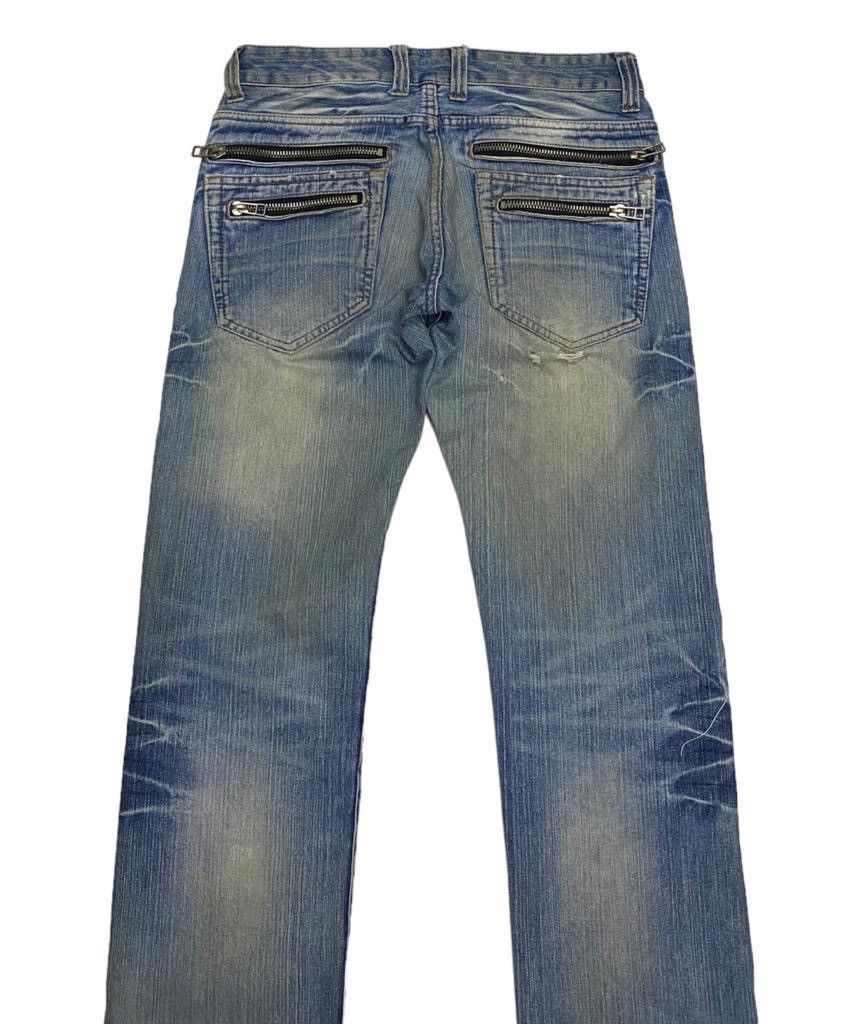 Hysteric Glamour RARE🔥AVANT GARDE DENIM ZIPPED POCKET LIGHTENING PANTS Size US 31 - 4 Thumbnail