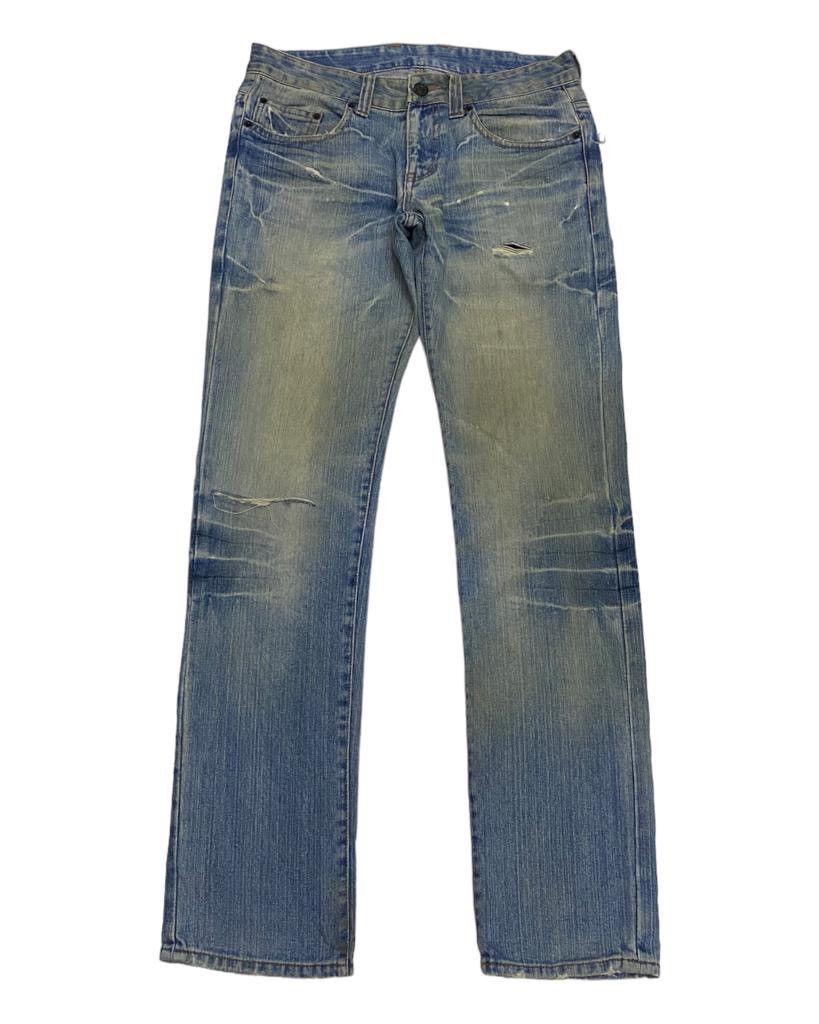 Hysteric Glamour RARE🔥AVANT GARDE DENIM ZIPPED POCKET LIGHTENING PANTS Size US 31 - 2 Thumbnail