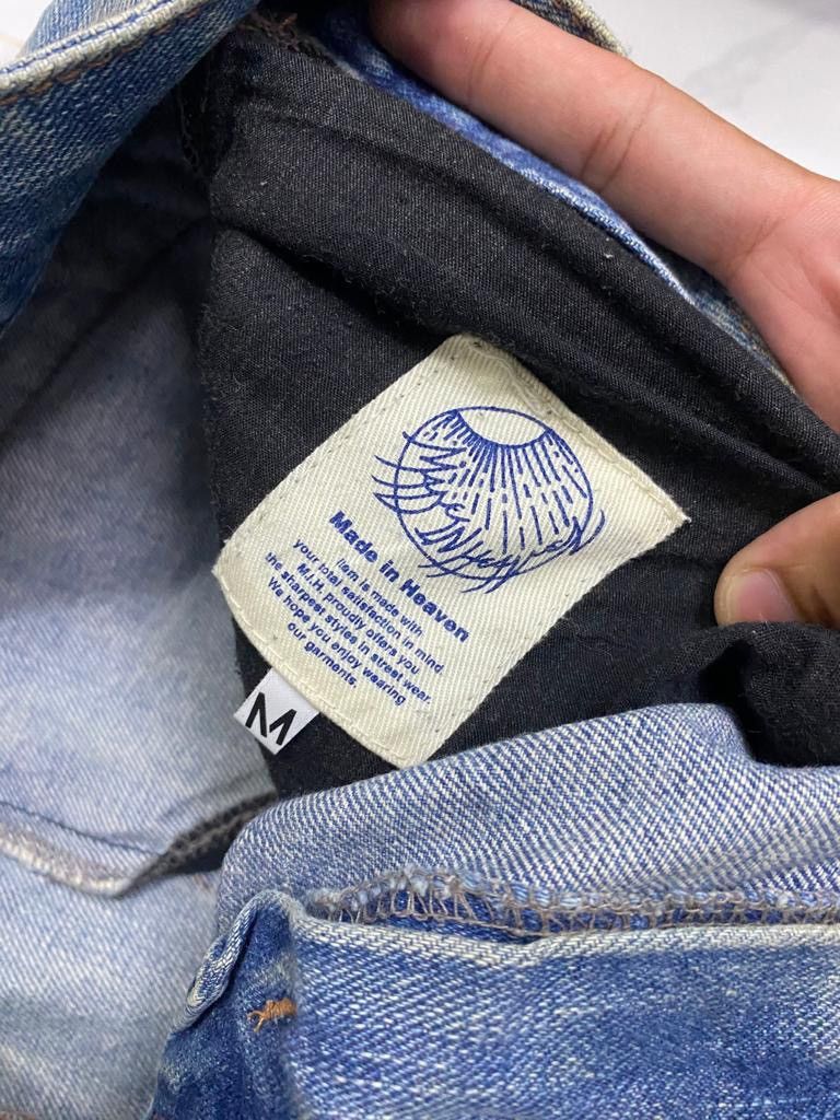 Hysteric Glamour RARE🔥AVANT GARDE DENIM ZIPPED POCKET LIGHTENING PANTS Size US 31 - 9 Thumbnail