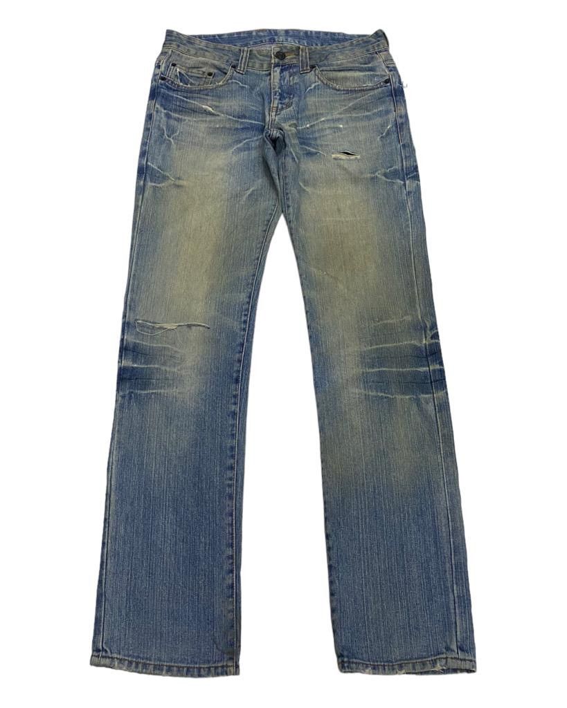 Hysteric Glamour RARE🔥AVANT GARDE DENIM ZIPPED POCKET LIGHTENING PANTS Size US 31 - 8 Thumbnail