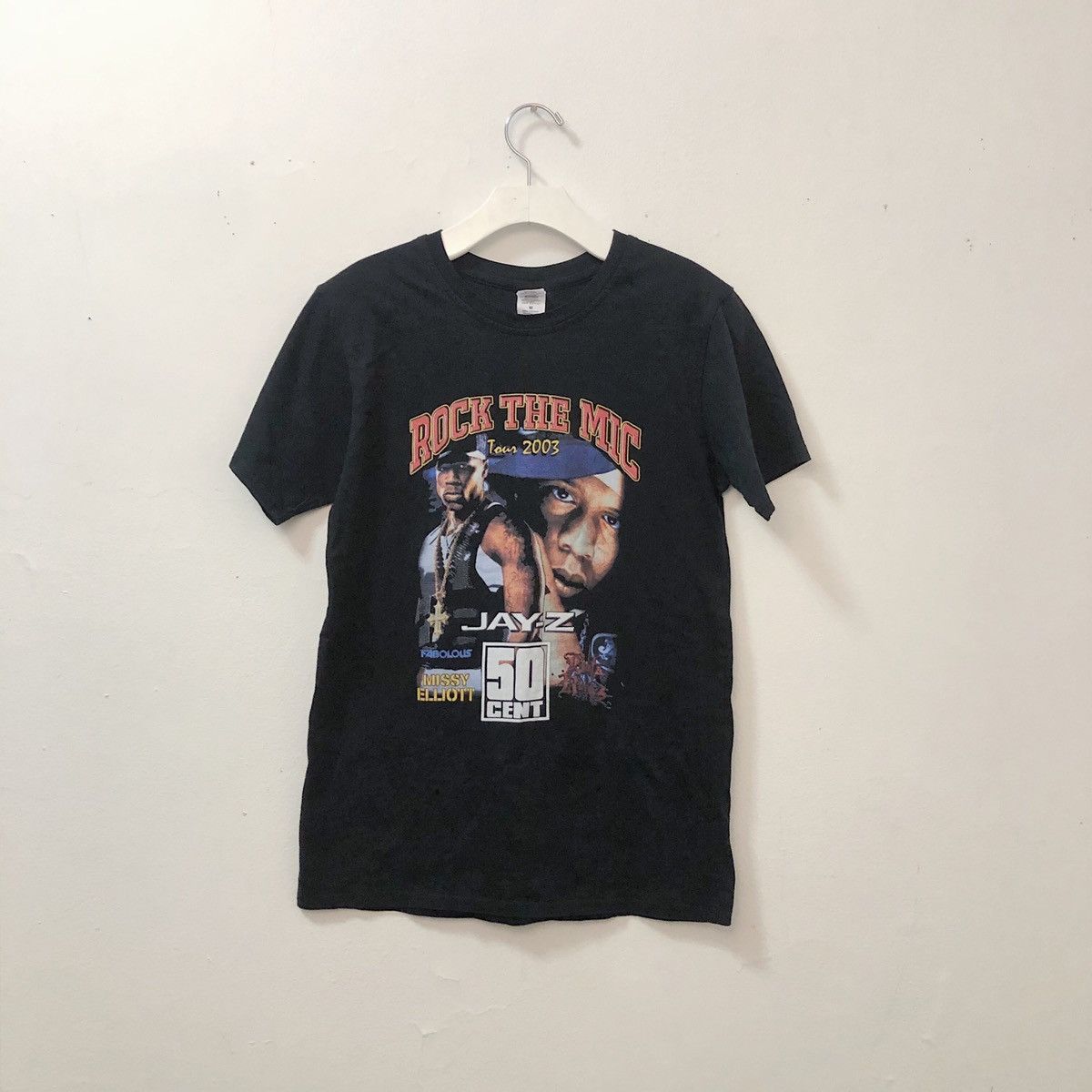 2003 Jay Z 50 Cent “Roc The Mic Tour” T Shirt VTG RARE