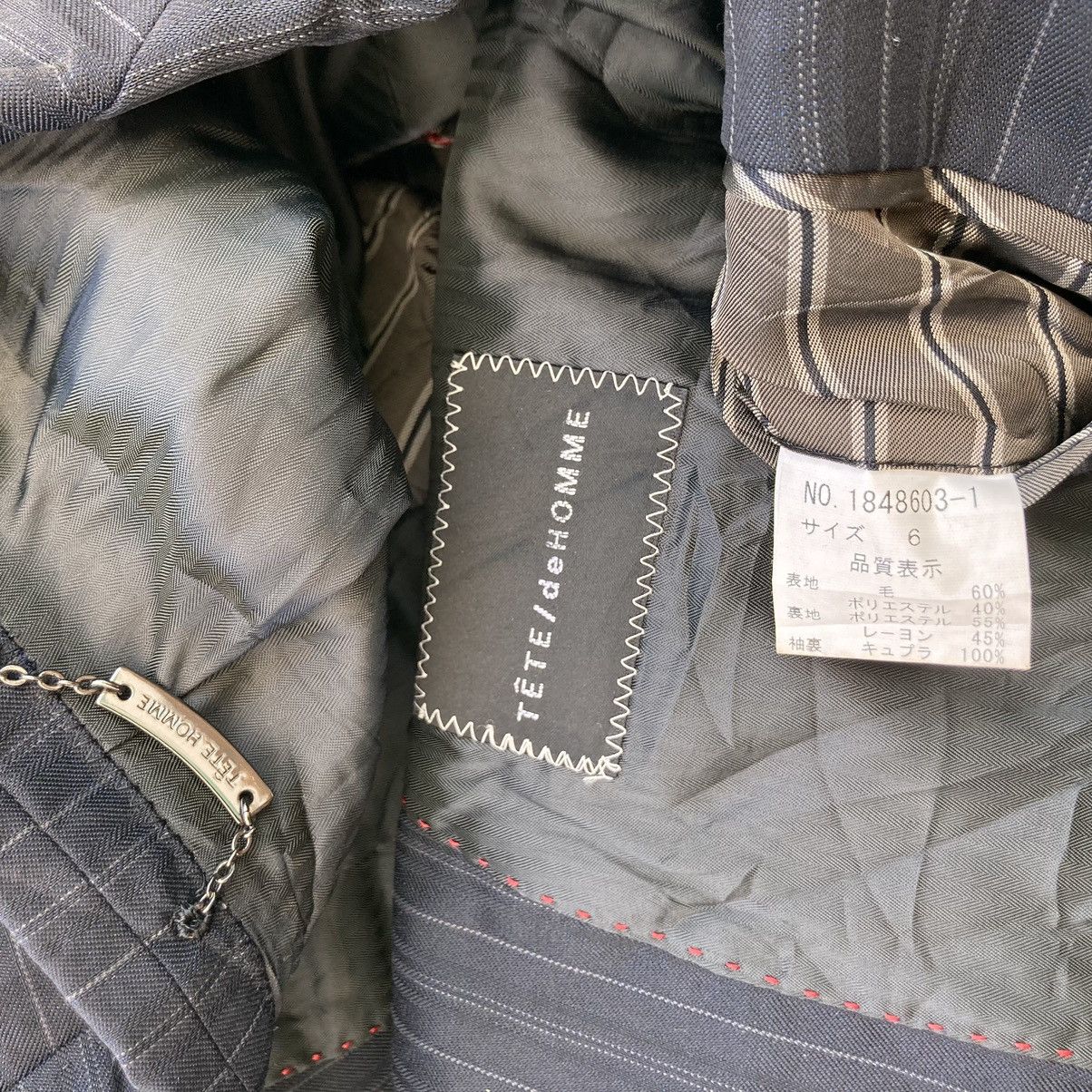Tete Homme ISSEY MIYAKE TETE HOMME STRIPE BLAZER JACKET Size US M / EU 48-50 / 2 - 12 Thumbnail