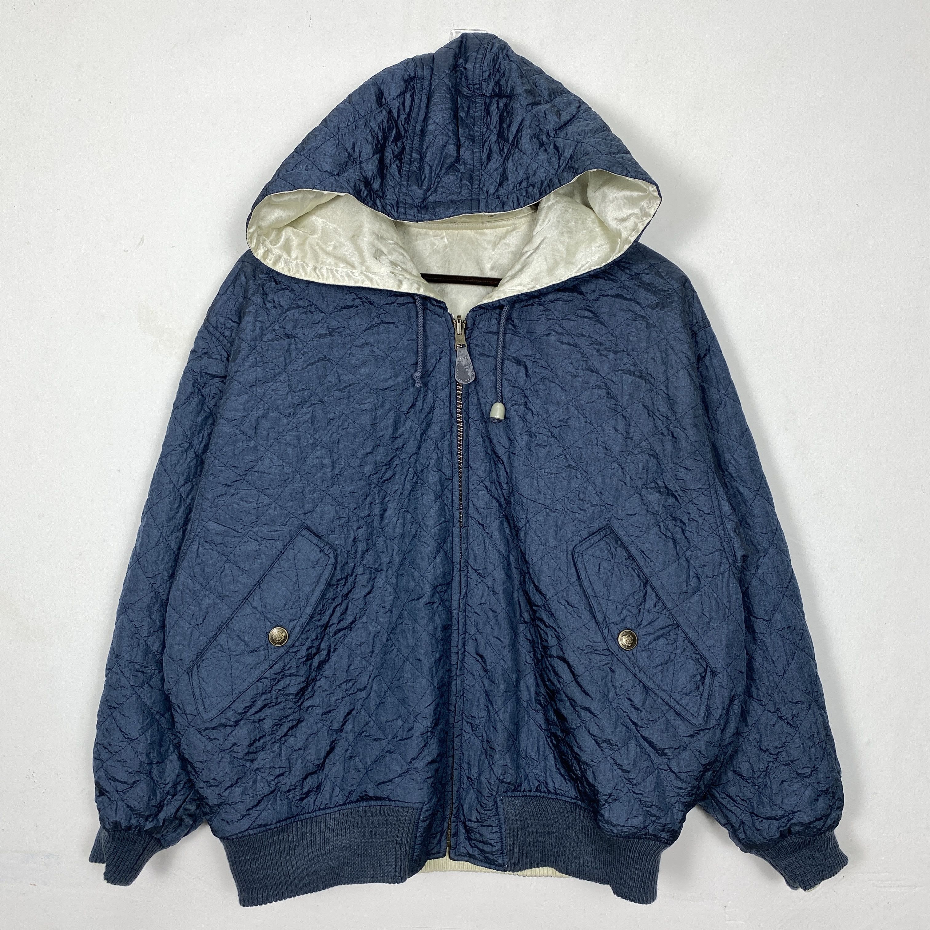 Vintage Vintage IL SUFFIT Reversible Hoodie Bomber Jacket J0199 Size US M / EU 48-50 / 2 - 12 Thumbnail