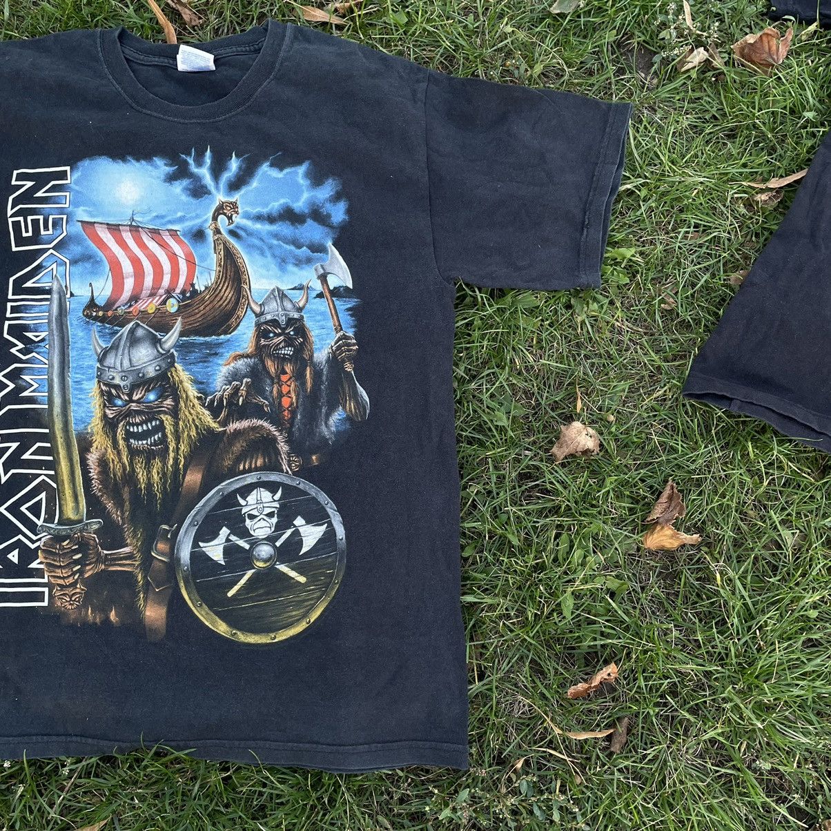 Vintage Vintage Y2K Sun Faded Graphic Tee Norse Viking Skull Skate M Size US M / EU 48-50 / 2 - 2 Thumbnail