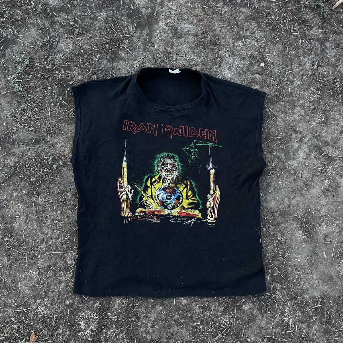 Vintage Vintage 80s Iron Maiden Band Tee Graphic Print Rock Grunge S Size US S / EU 44-46 / 1 - 1 Thumbnail