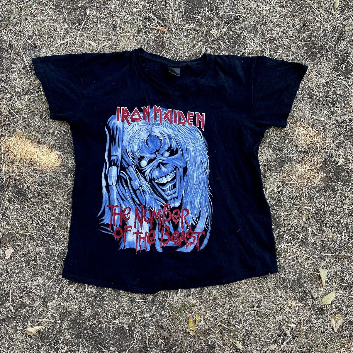 Vintage Vintage 90s Iron Maiden Band Tee Graphic Punk Streetwear L Size US L / EU 52-54 / 3 - 1 Thumbnail